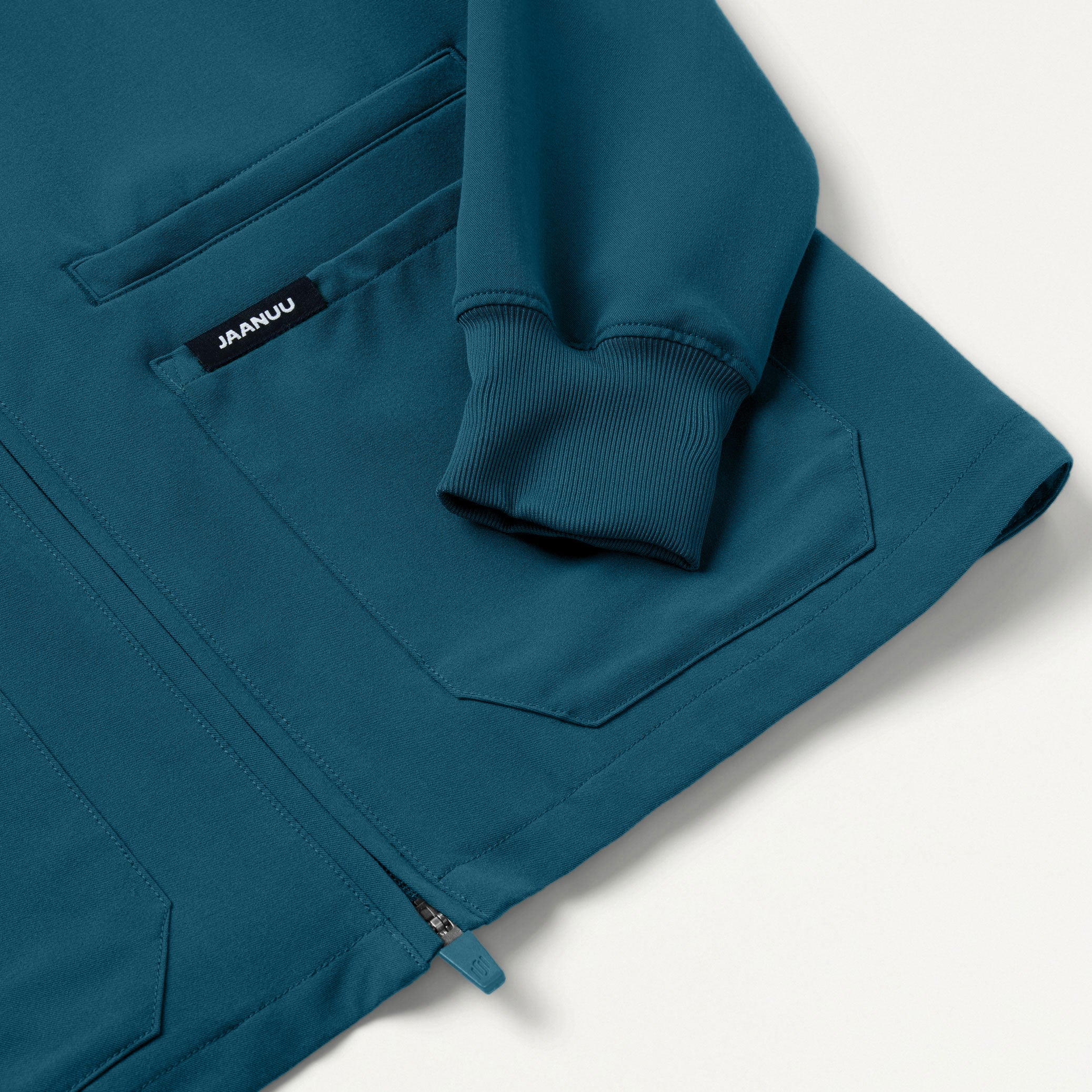 Ceri Essential 6-Pocket Scrub Jacket - Caribbean Blue - Image 9