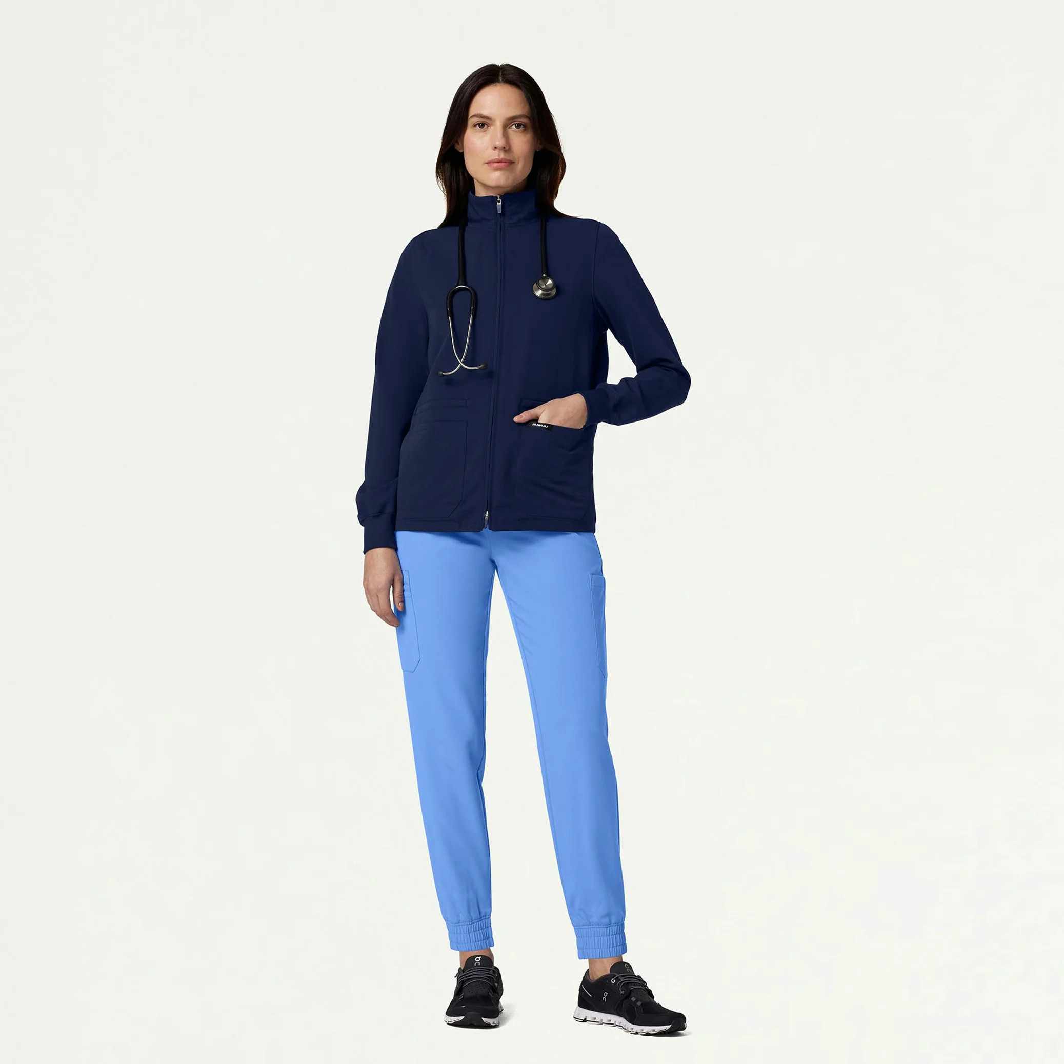 Ceri Essential 6-Pocket Scrub Jacket - Midnight Navy - Image 4