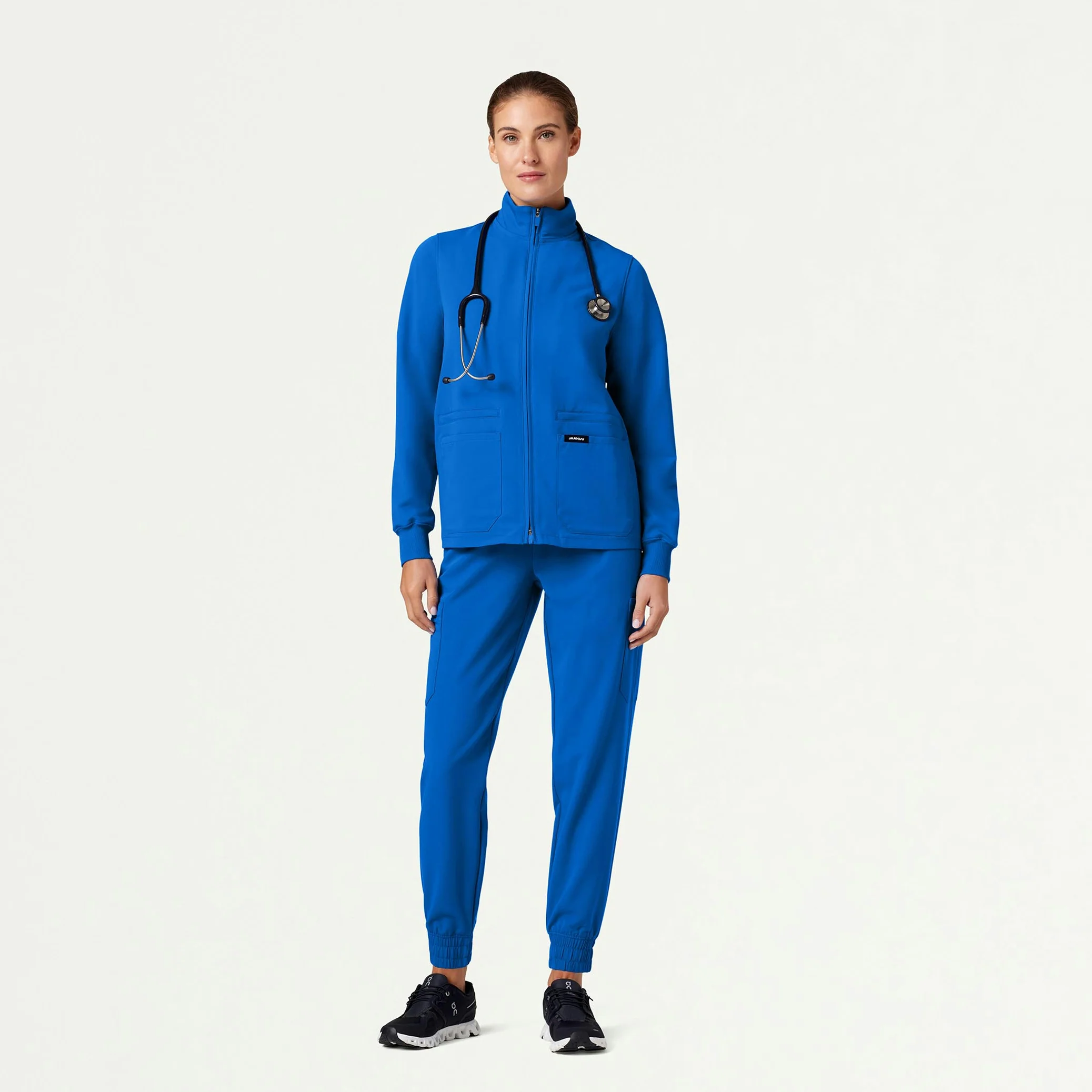 Ceri Essential 6-Pocket Scrub Jacket - Royal Blue - Image 3