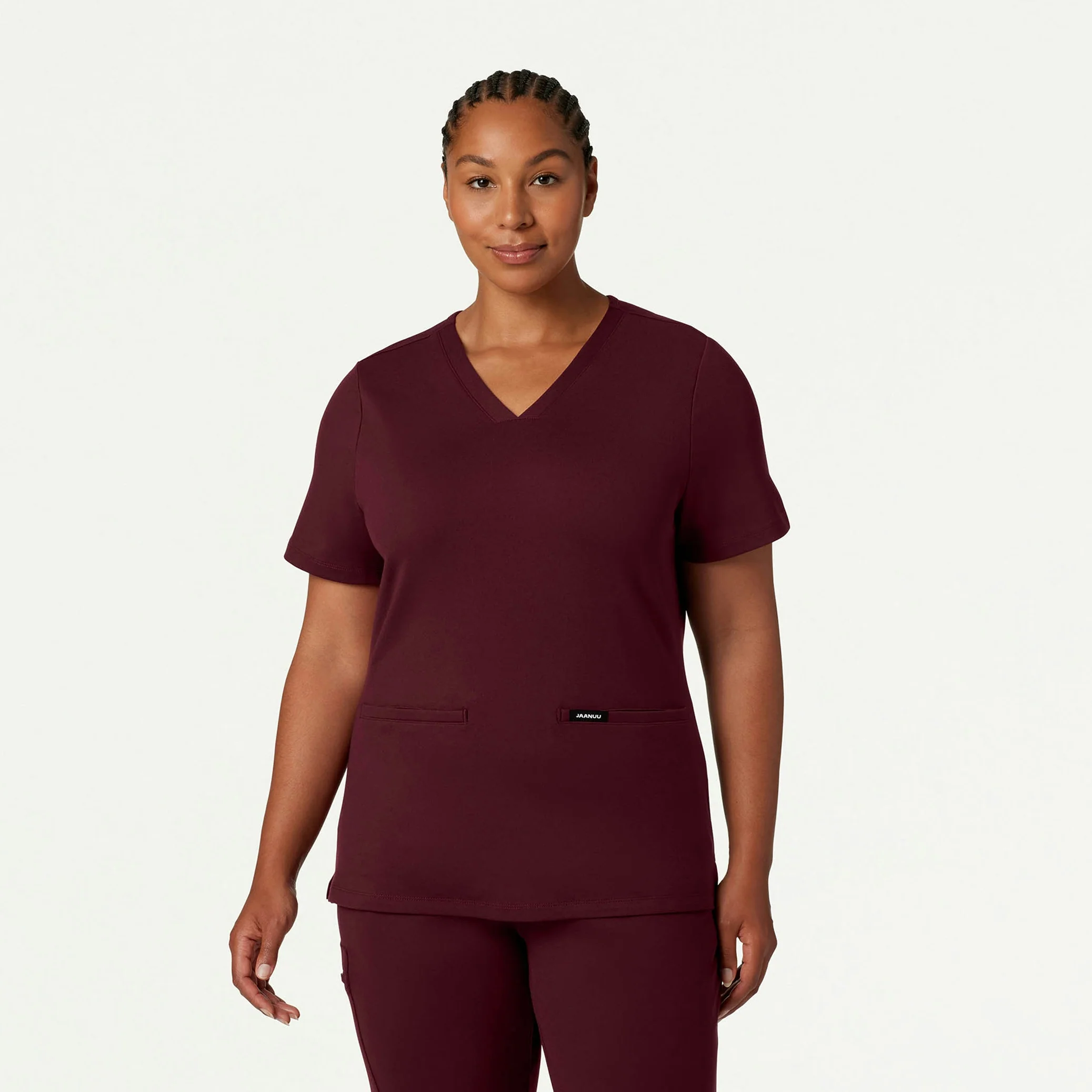 Cesi Slim UltraSOFT™ Scrub Top - Burgundy - Image 6