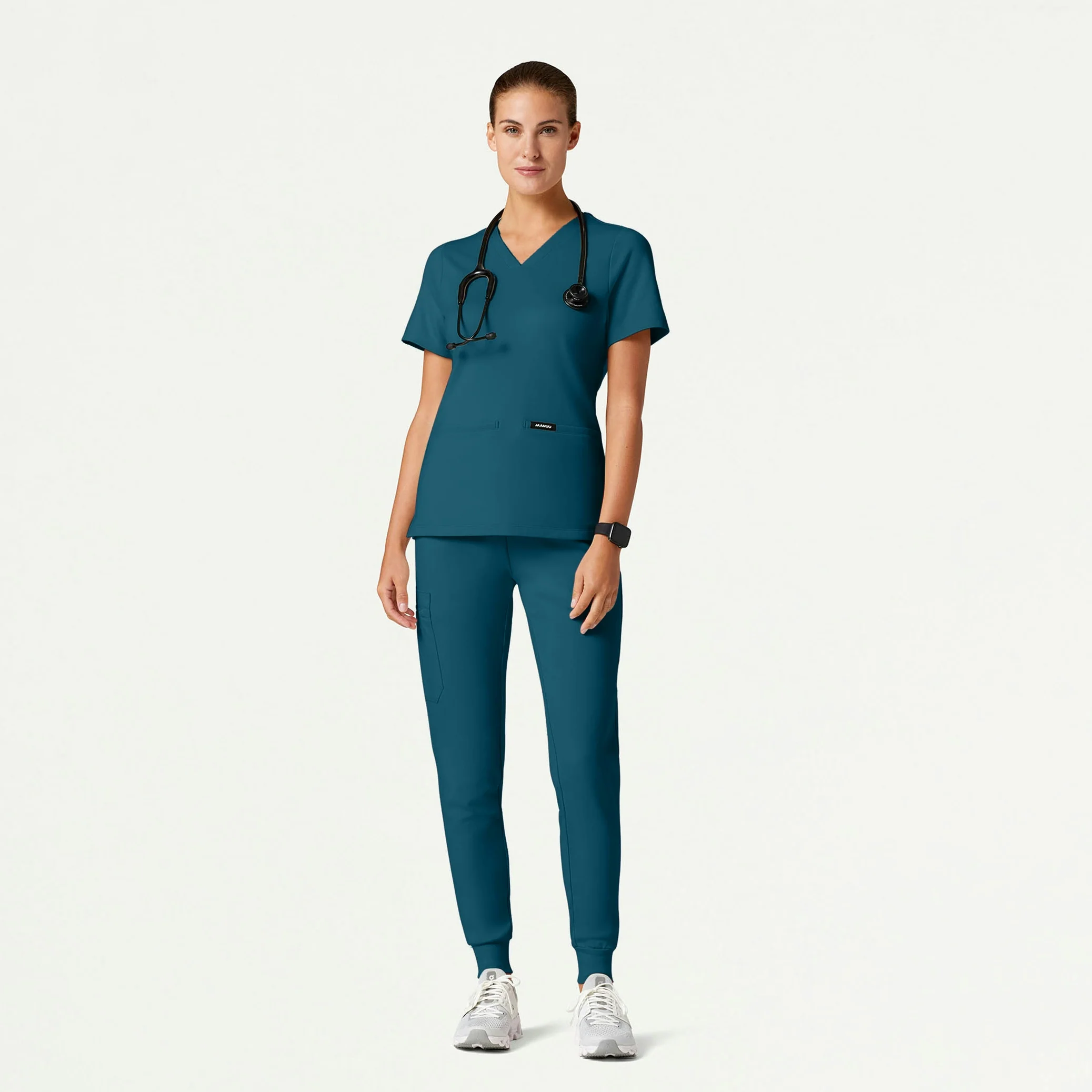 Cesi Slim UltraSOFT™ Scrub Top - Caribbean Blue - Image 3