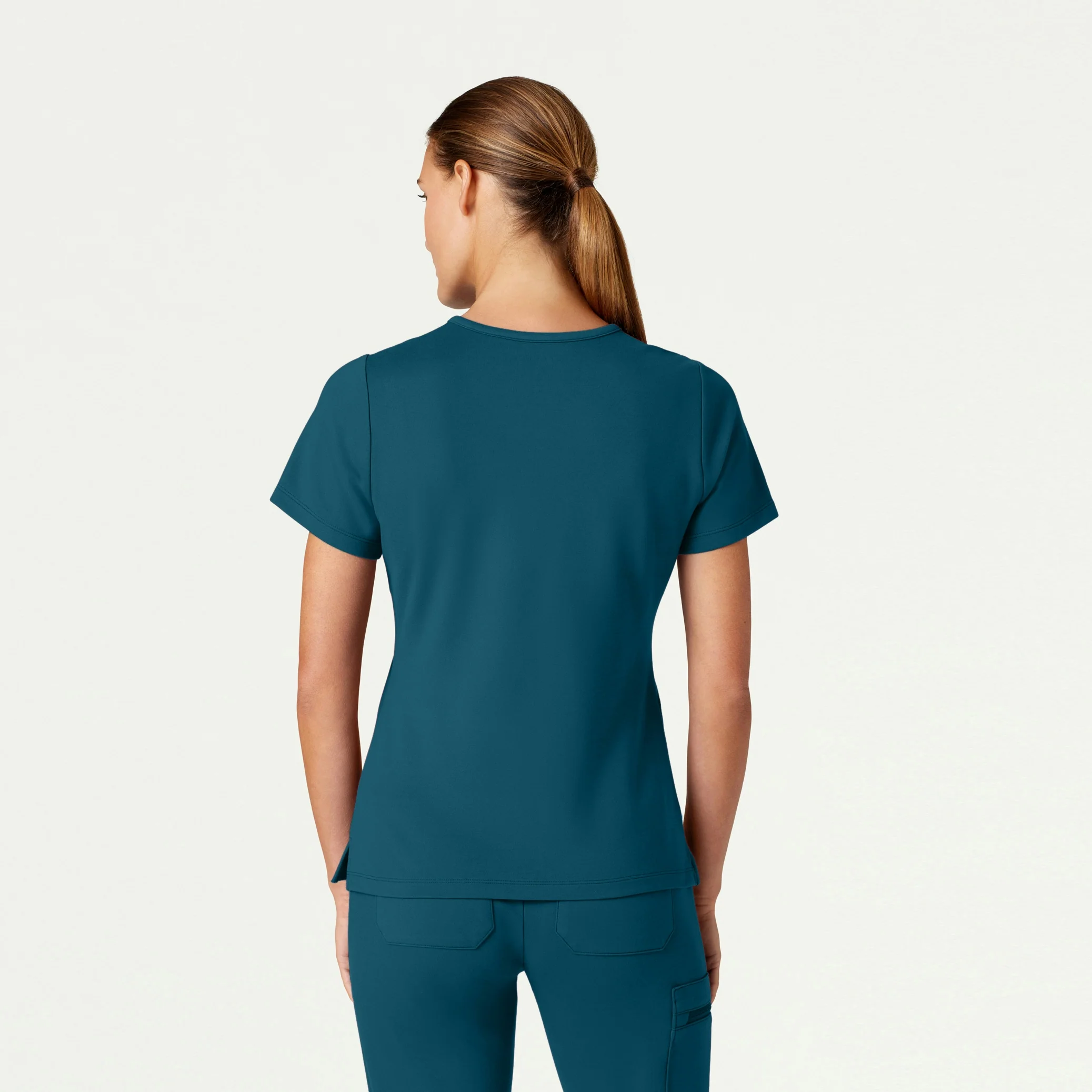 Cesi Slim UltraSOFT™ Scrub Top - Caribbean Blue - Image 4