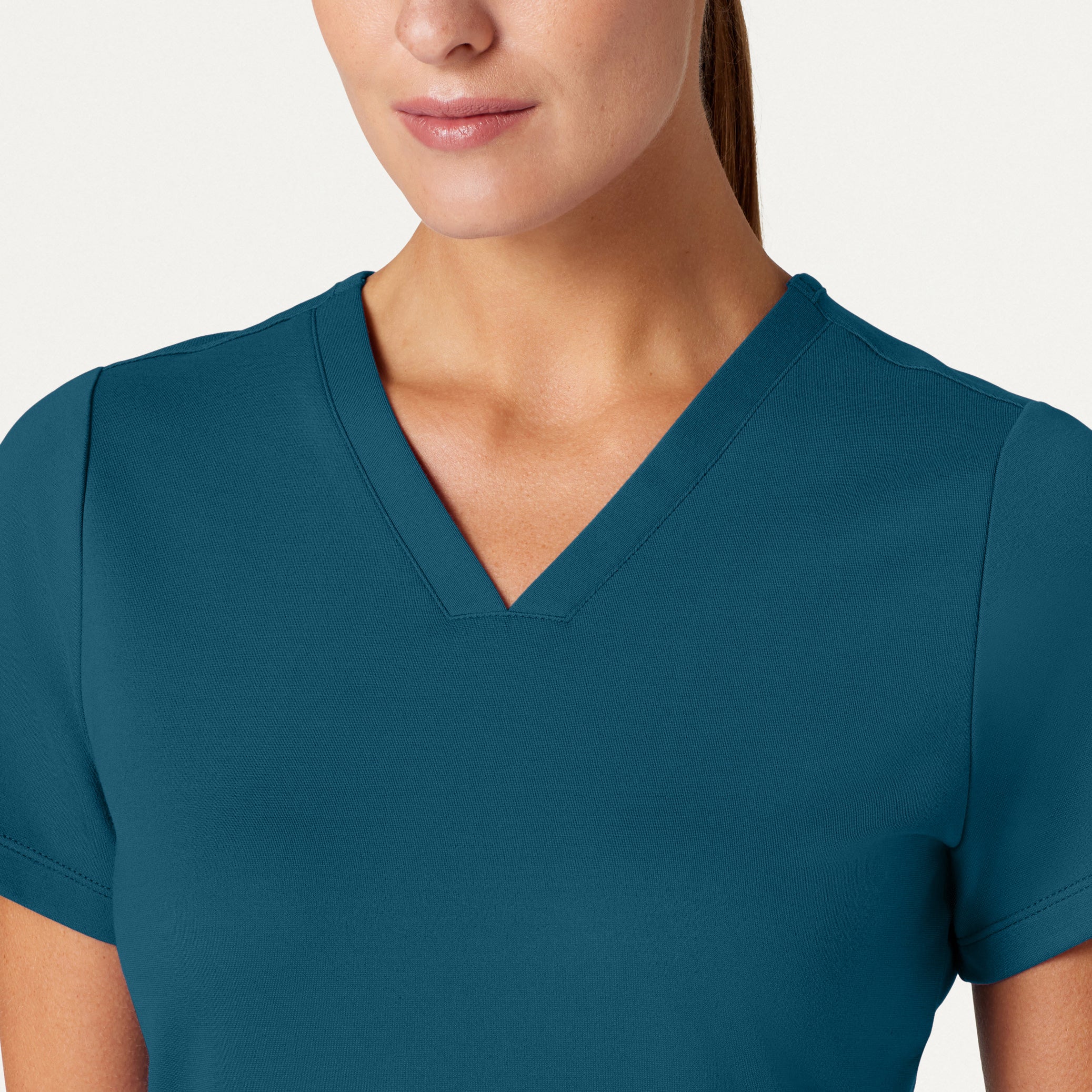 Cesi Slim UltraSOFT™ Scrub Top - Caribbean Blue - Image 5