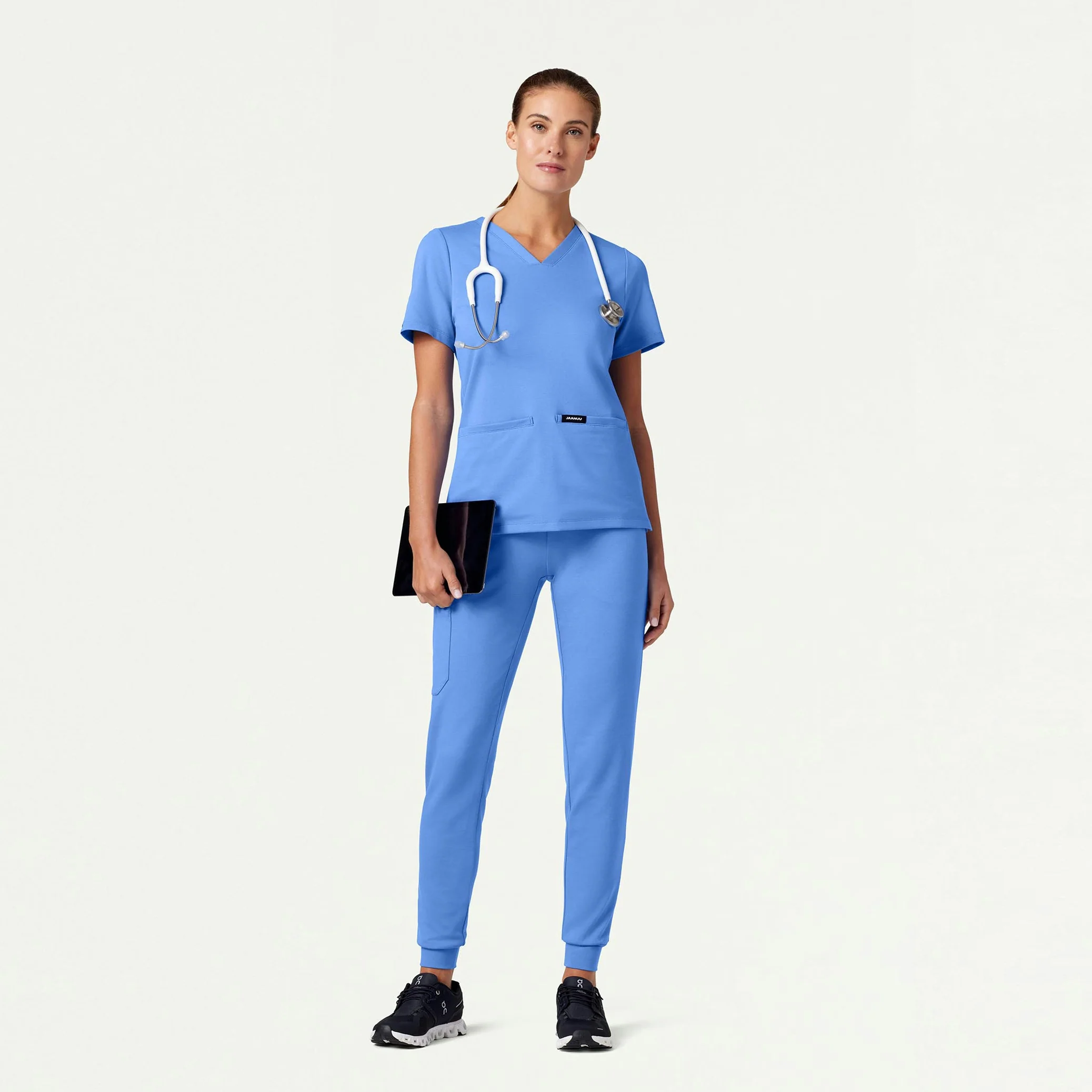 Cesi Slim UltraSOFT™ Scrub Top - Ceil Blue - Image 2