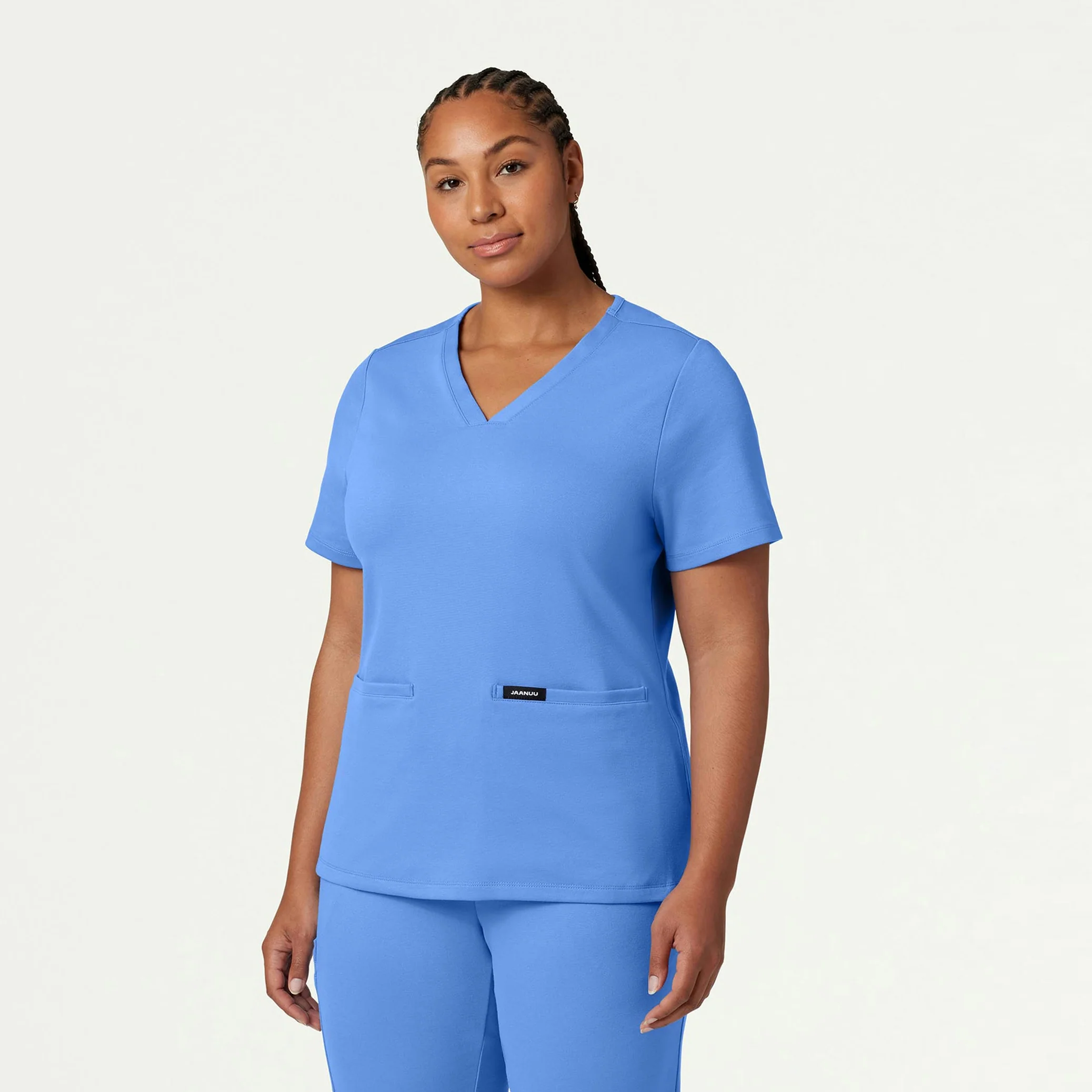 Cesi Slim UltraSOFT™ Scrub Top - Ceil Blue - Image 6