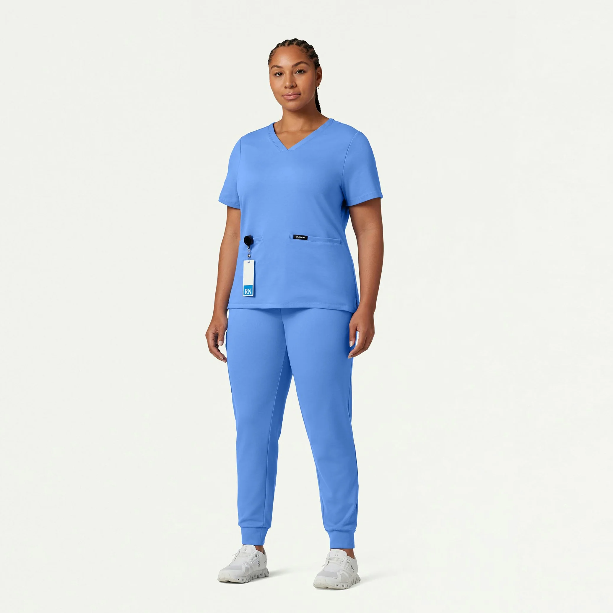 Cesi Slim UltraSOFT™ Scrub Top - Ceil Blue - Image 7