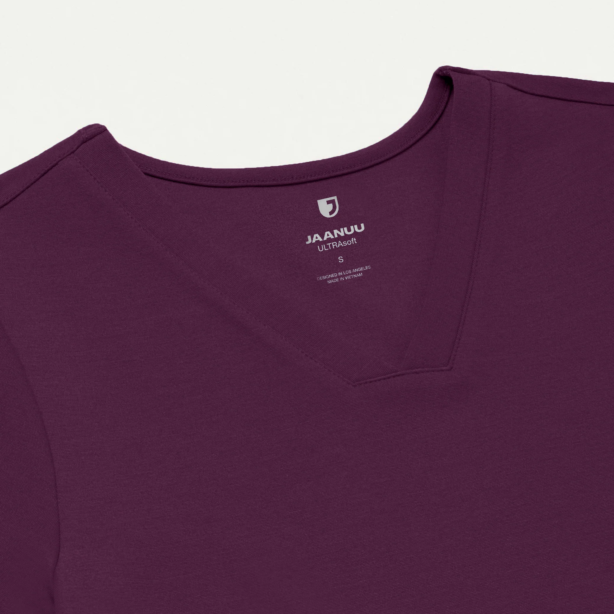 Cesi Slim UltraSOFT™ Scrub Top - Deep Eggplant - Image 4