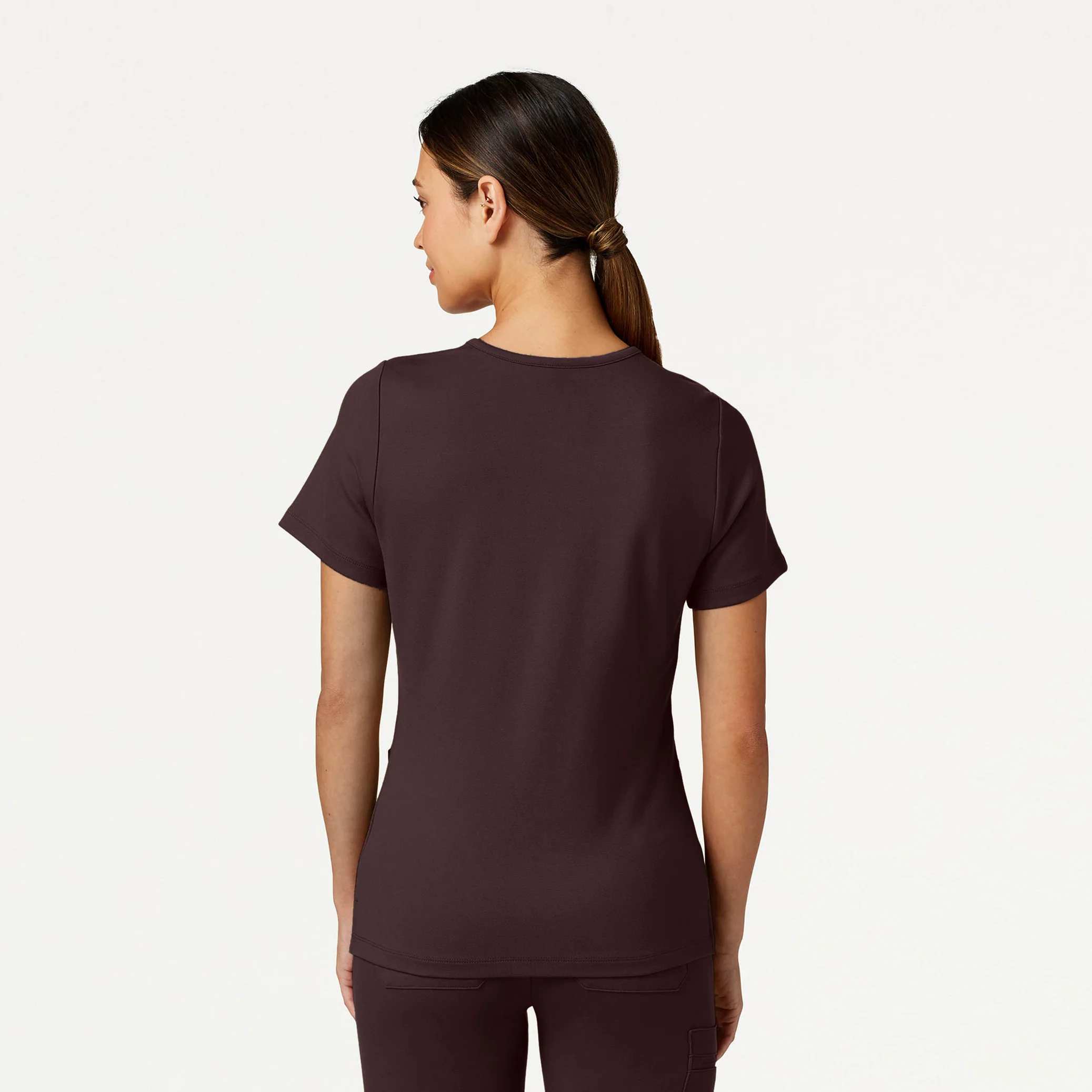 Cesi Slim UltraSOFT™ Scrub Top - Espresso - Image 3