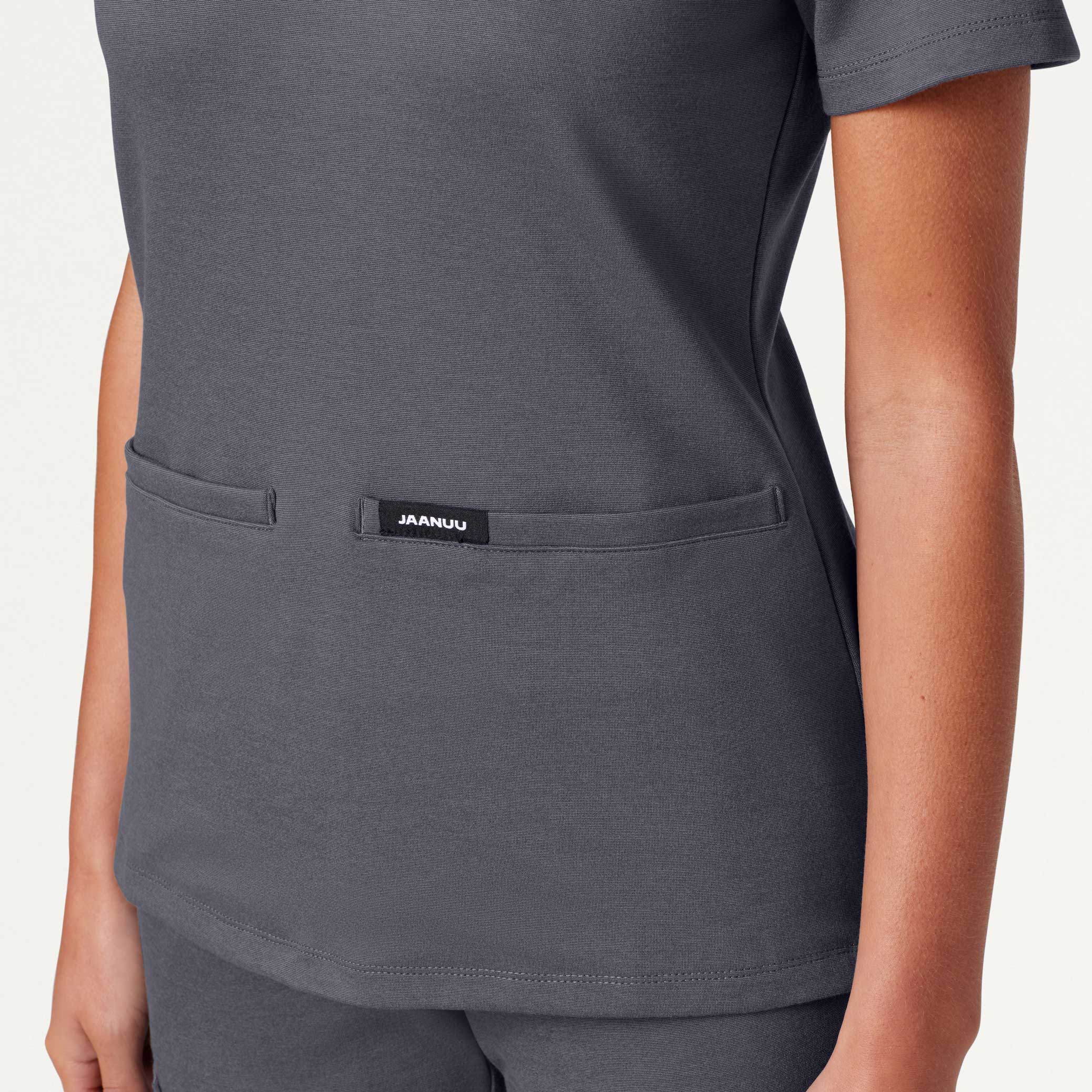 Cesi Slim UltraSOFT™ Scrub Top - Heather Gray - Image 6