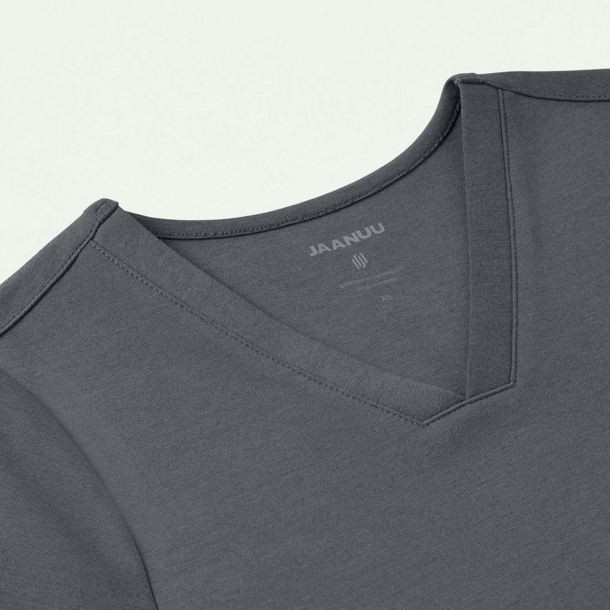 Cesi Slim UltraSOFT™ Scrub Top - Heather Gray - Image 9