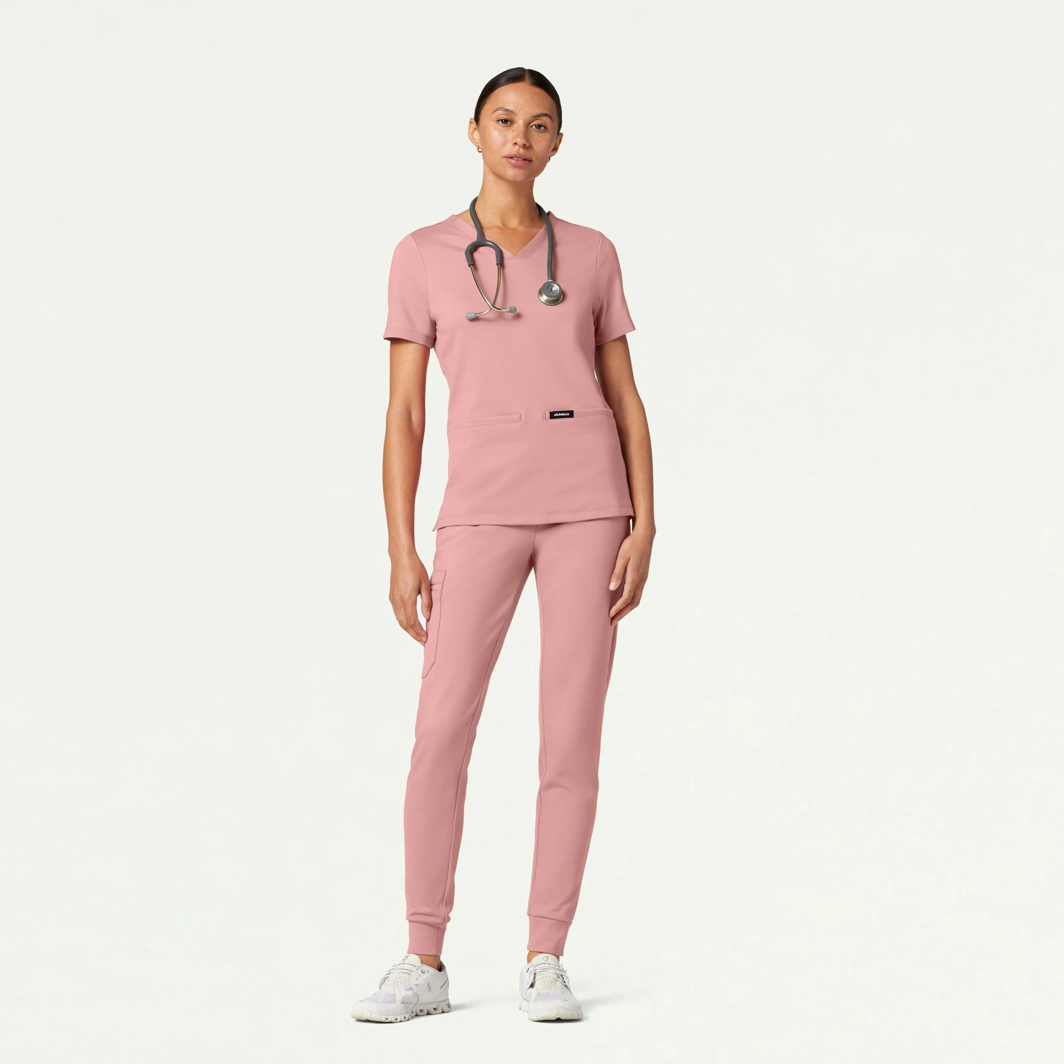Cesi Slim UltraSOFT™ Scrub Top - Mauve - Image 3