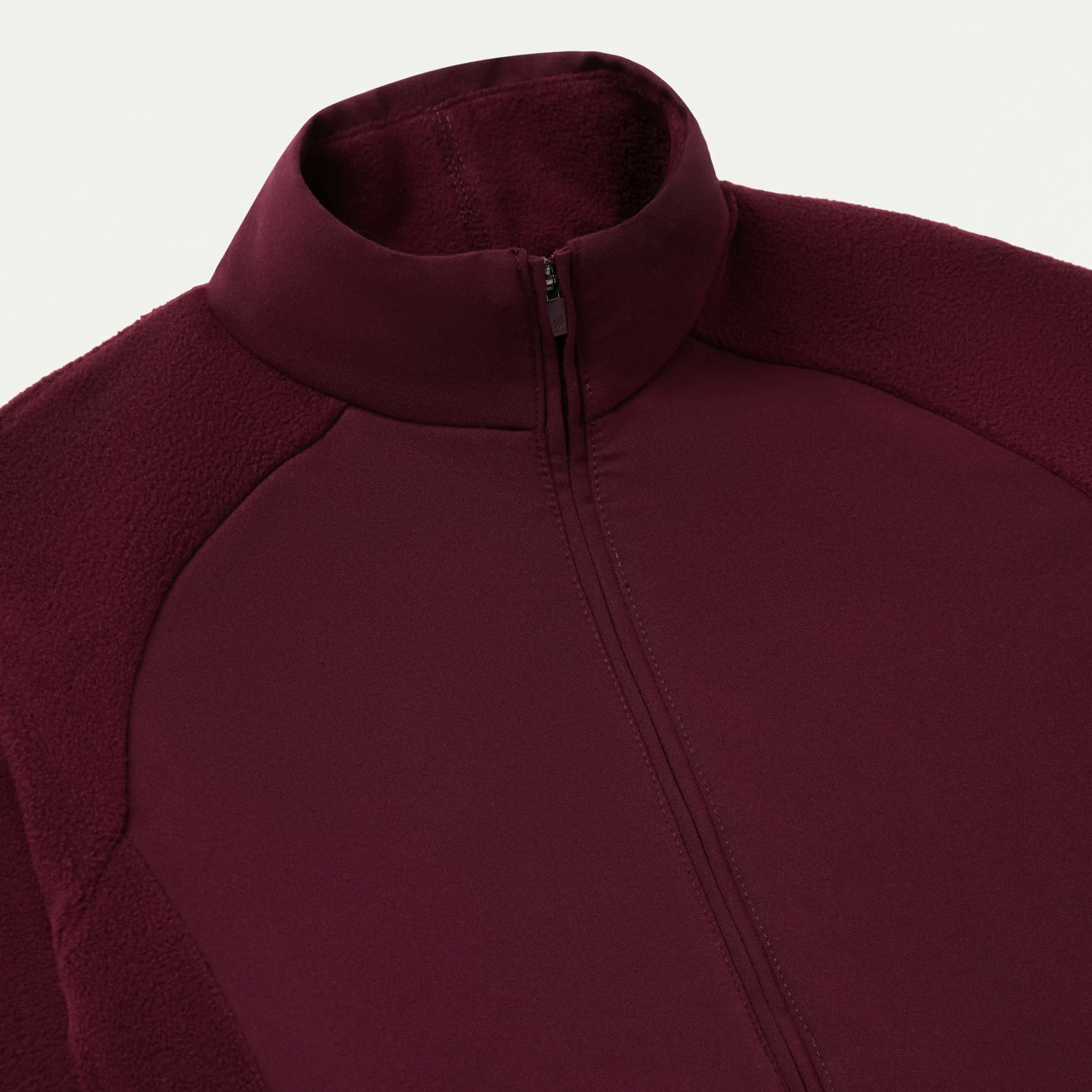 Cloud Hybrid Fleece Bomber Jacket - Burgundy - Image 7