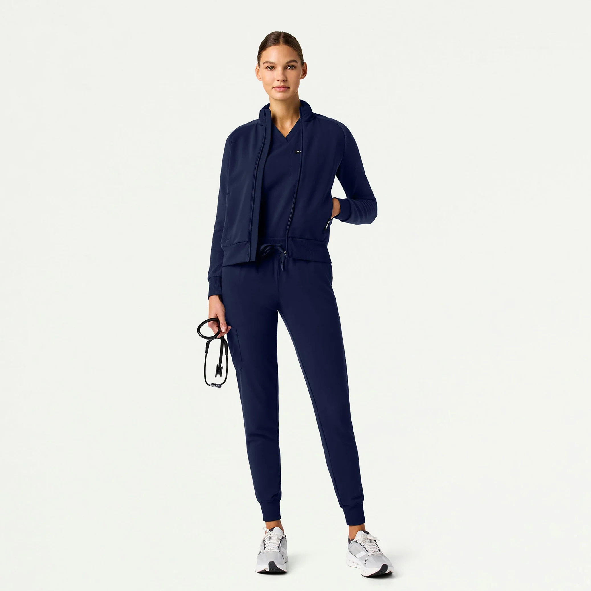 Cloud Hybrid Fleece Bomber Jacket - Midnight Navy - Image 4