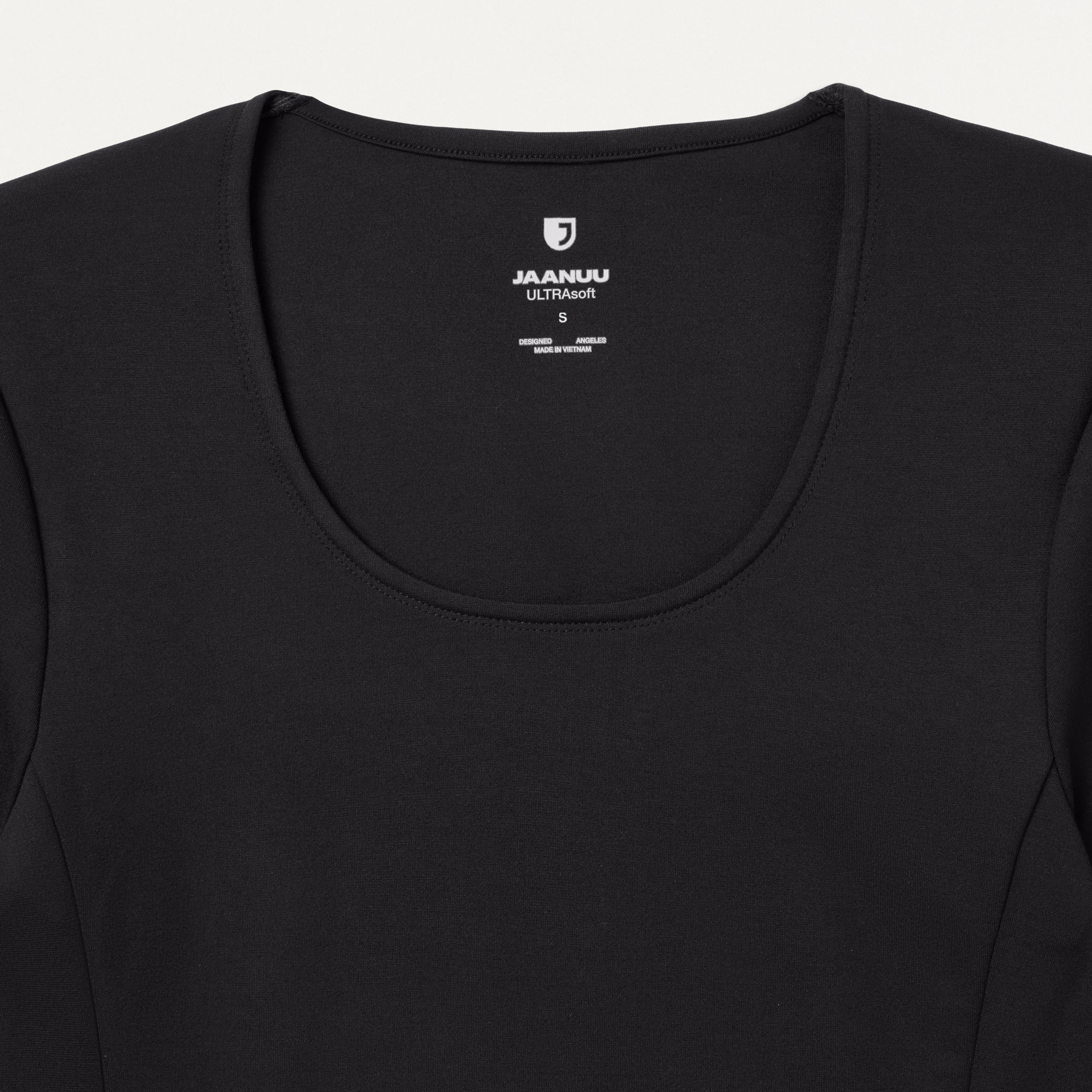 Cora U-Neck UltraSOFT™ Scrub Top - Black - Image 5