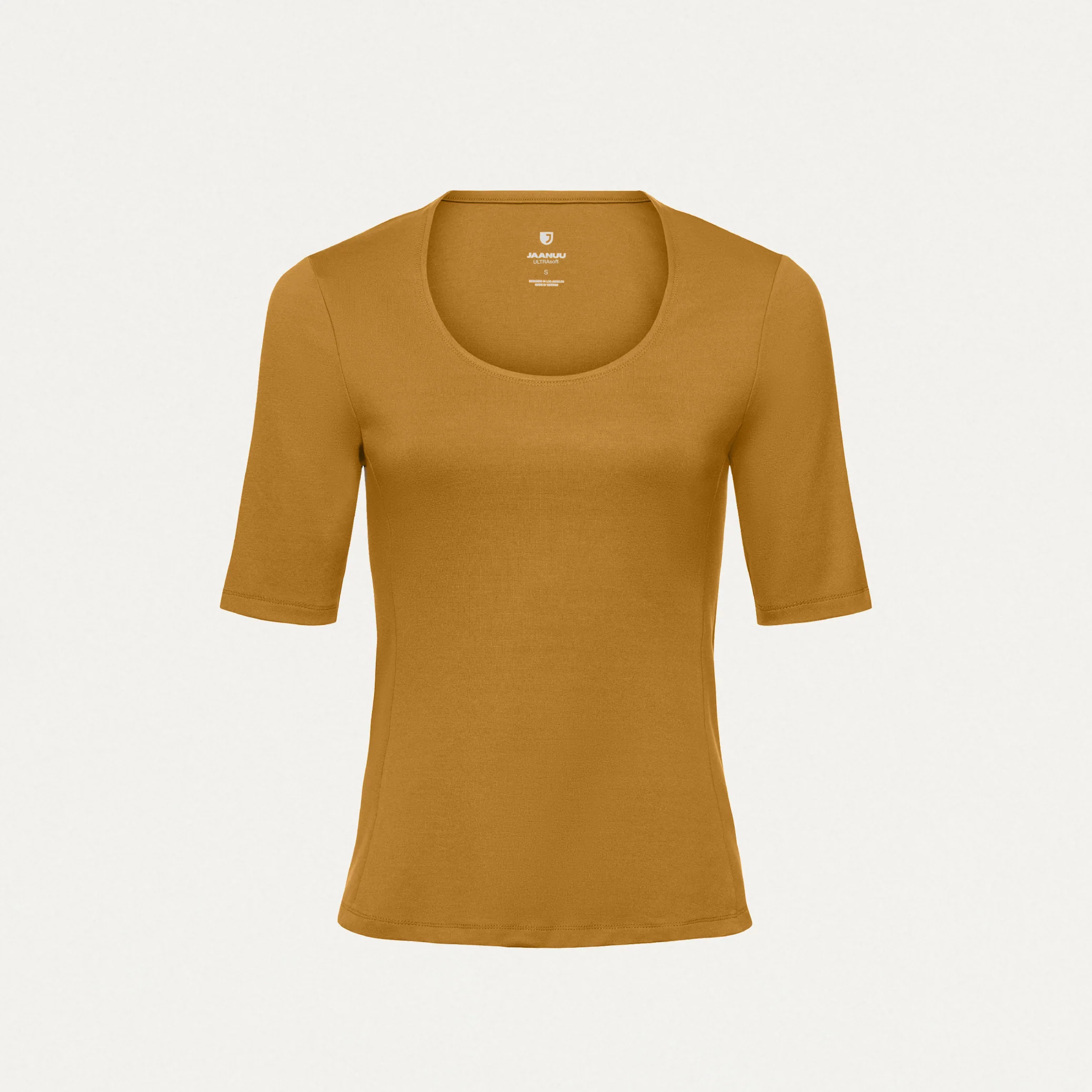 Cora U-Neck UltraSOFT™ Scrub Top - Cider - Image 3