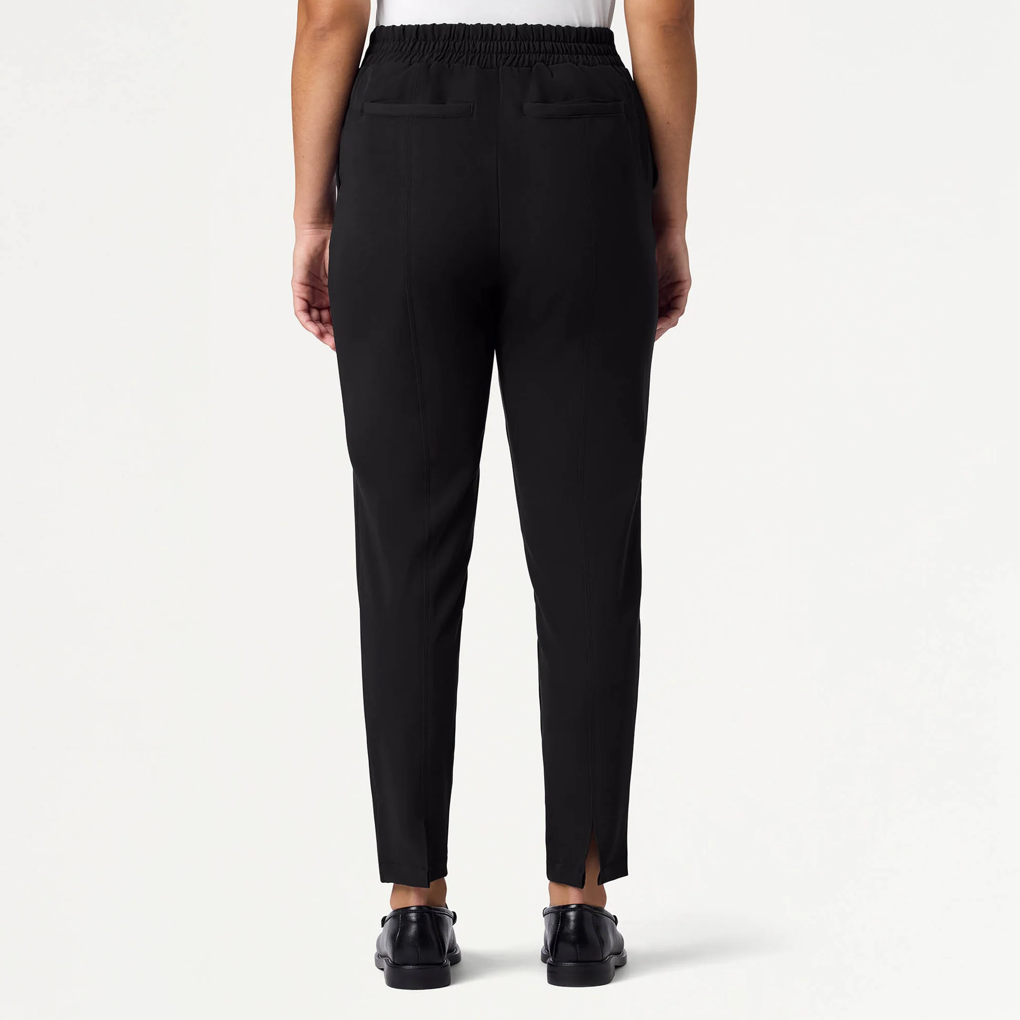 Halle High Waisted Tapered Scrub Pant - Black - Image 5