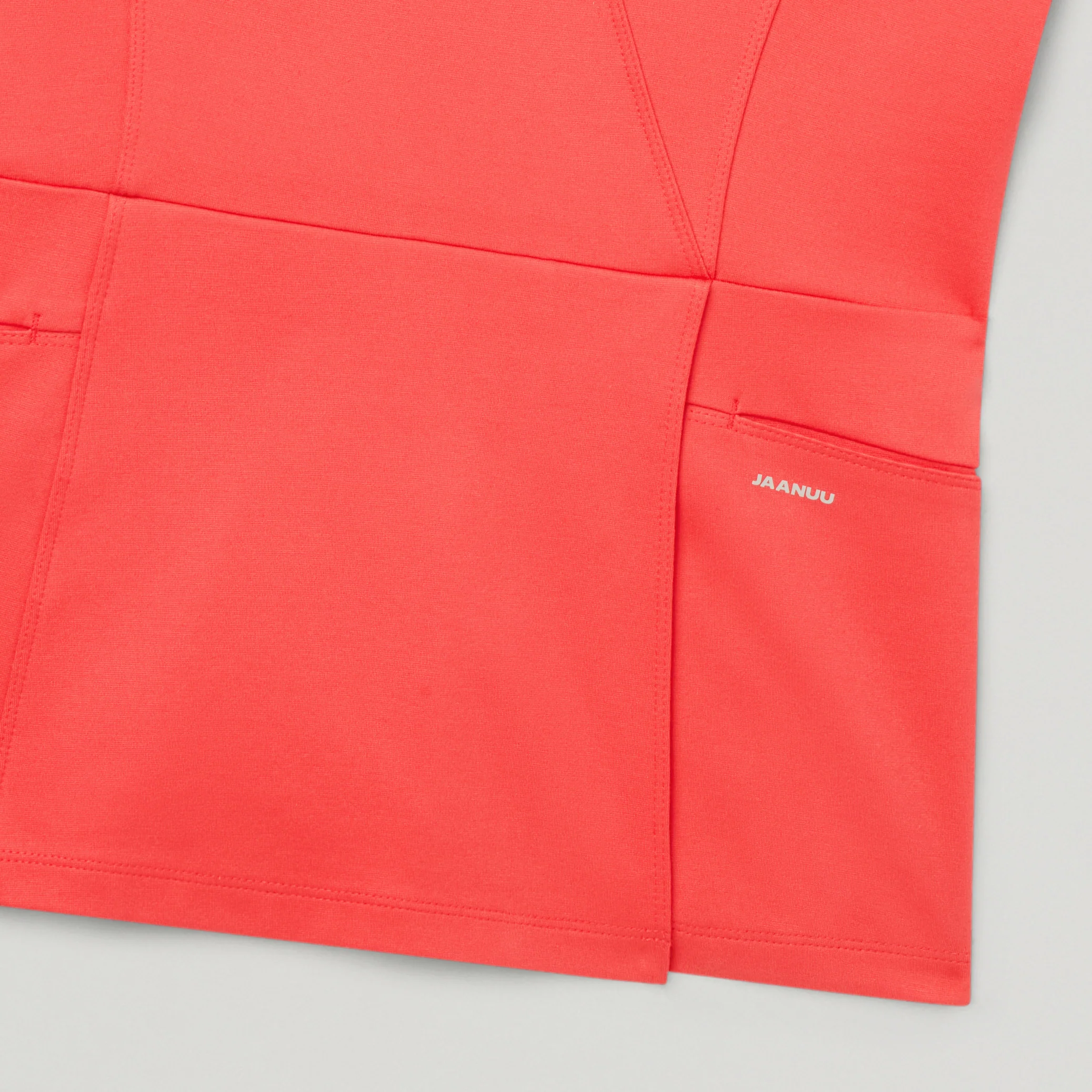 Isla Mock-Wrap UltraSOFT™ Scrub Top - Coral - Image 5