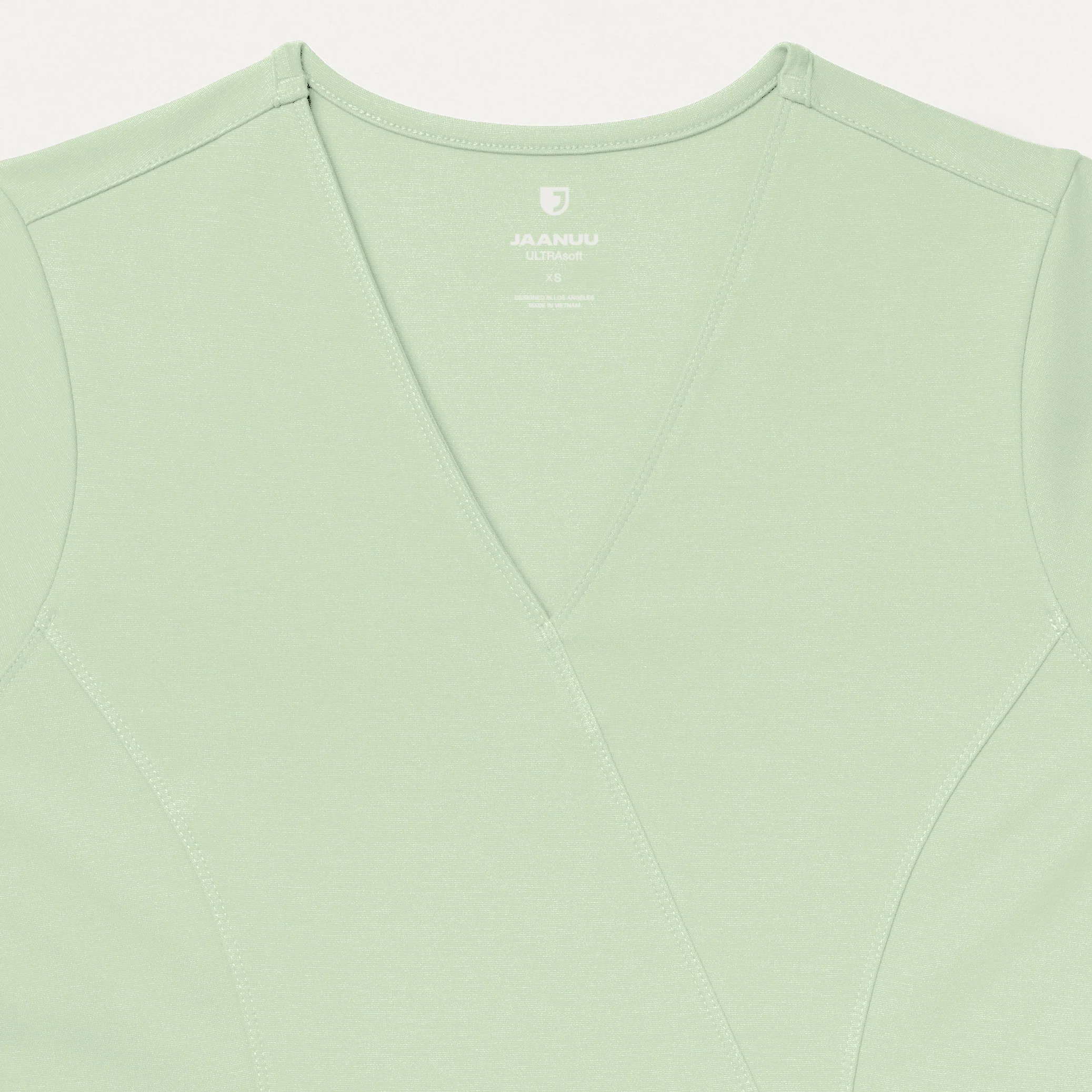 Isla Mock-Wrap UltraSOFT™ Scrub Top - Mint - Image 4