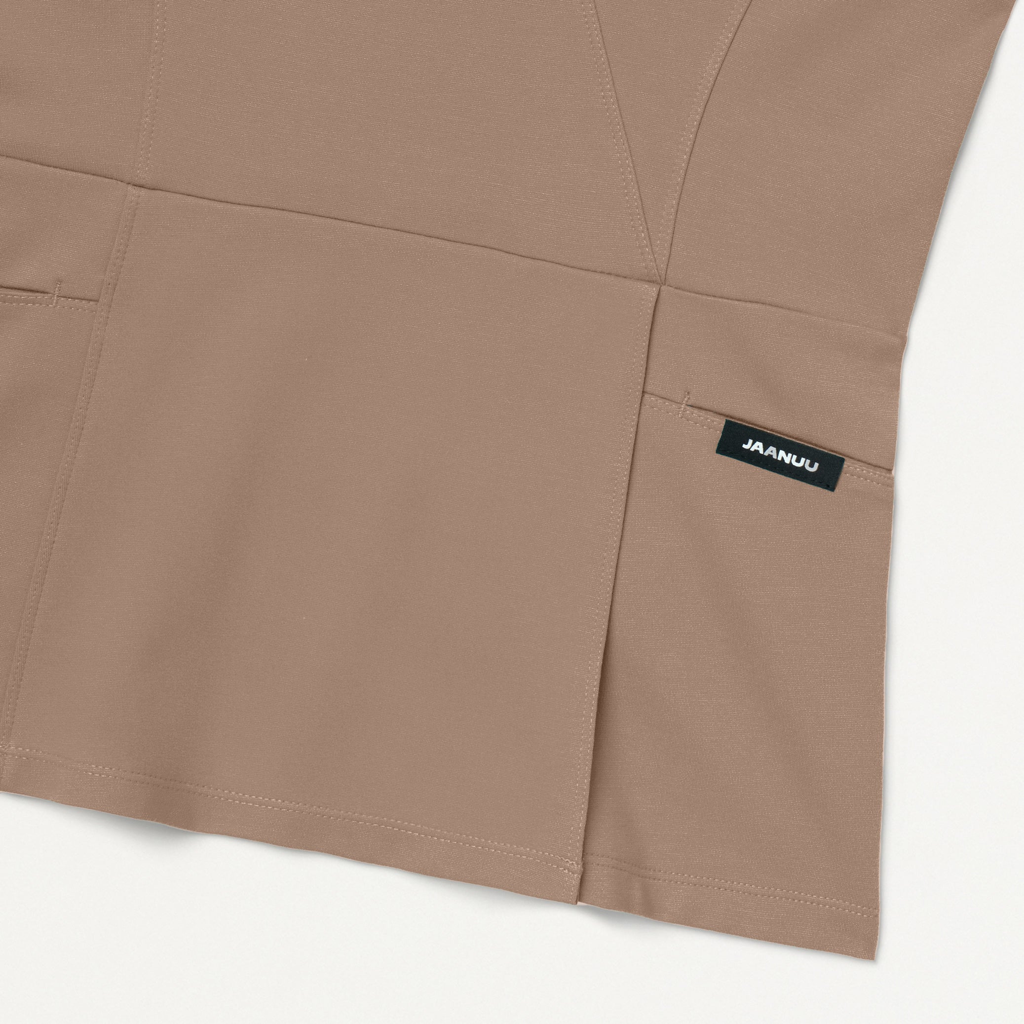 Isla Mock-Wrap UltraSOFT™ Scrub Top - Mocha - Image 5