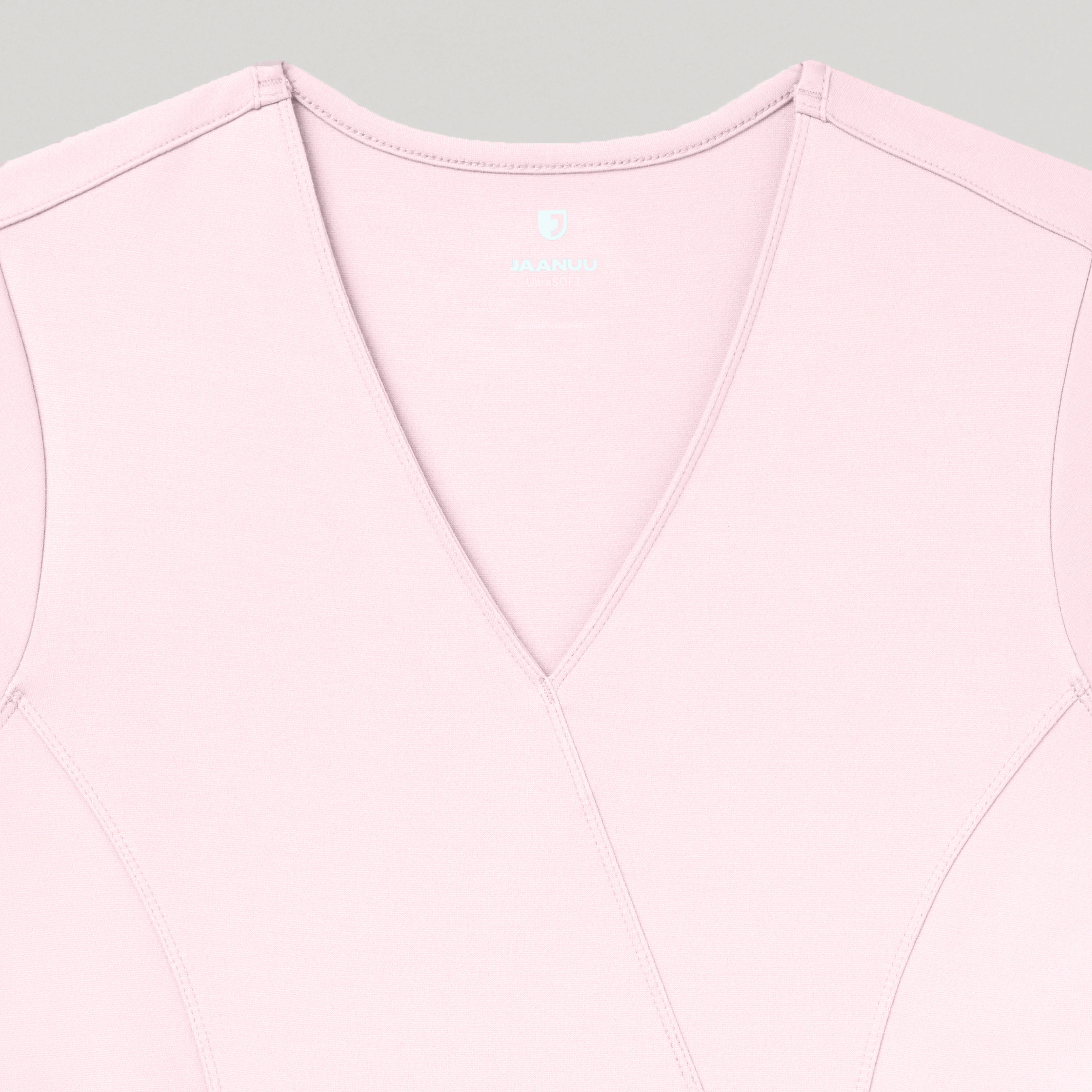 Isla Mock-Wrap UltraSOFT™ Scrub Top - Rose Quartz - Image 4