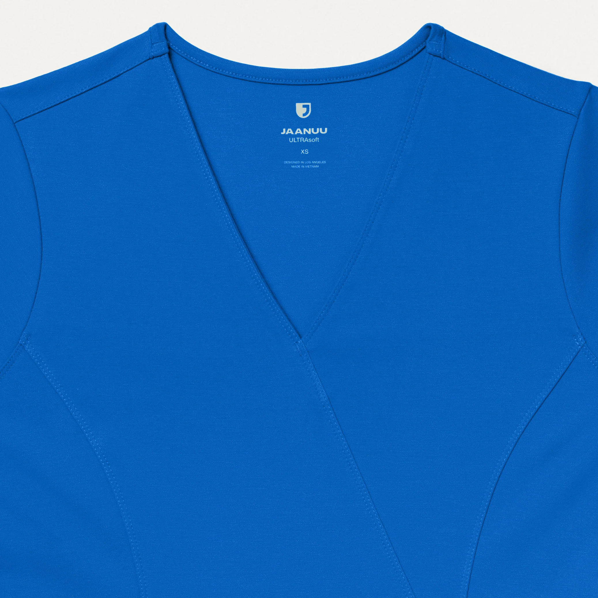 Isla Mock-Wrap UltraSOFT™ Scrub Top - Royal Blue - Image 4