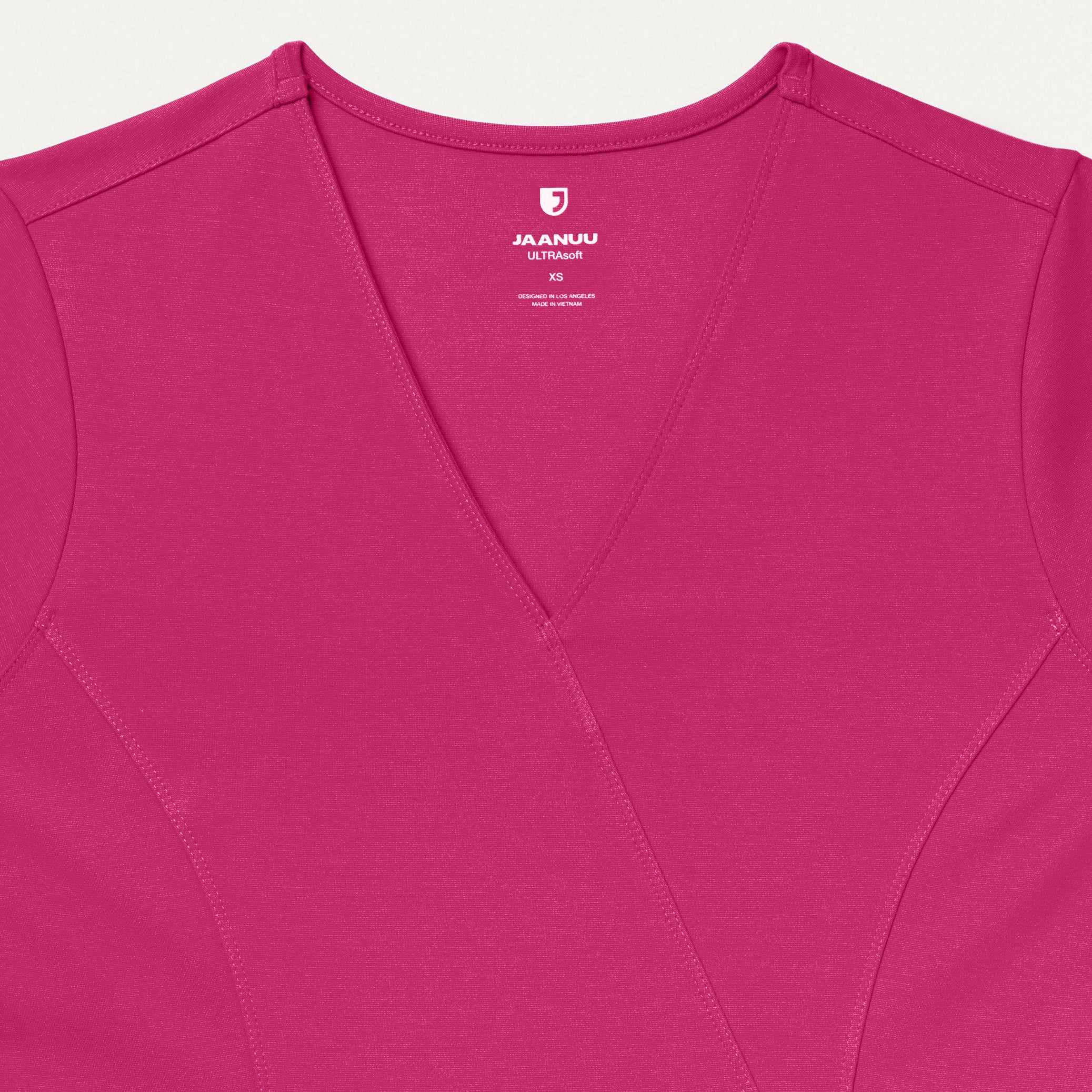Isla Mock-Wrap UltraSOFT™ Scrub Top - Wild Berry - Image 5