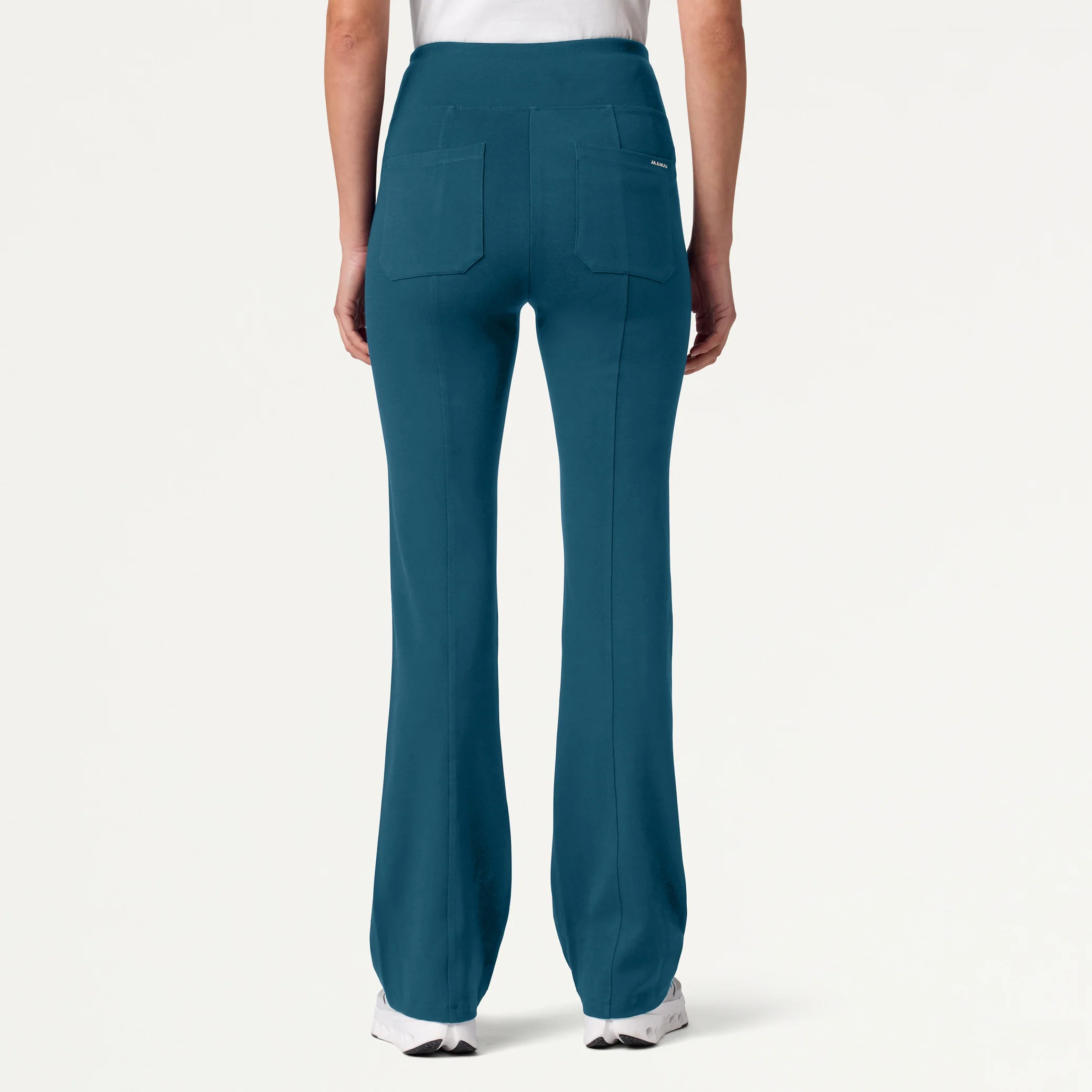 Ivy UltraSOFT™ Yoga Scrub Pant - Caribbean Blue - Image 3