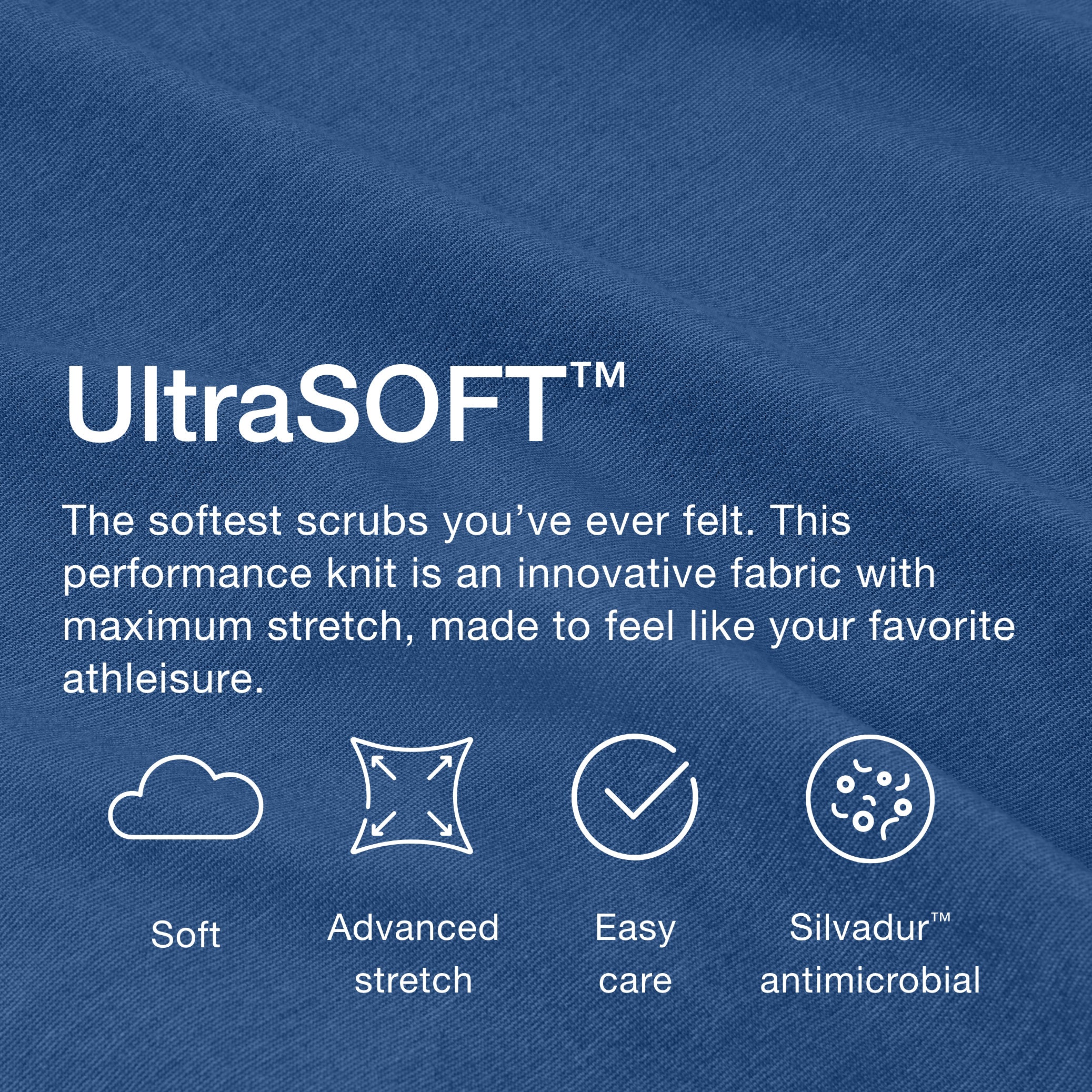 Jaanuu UltraSOFT™ Essential Comfort Women's 6-Pocket Scrub Set - Heather Royal Blue - Image 7