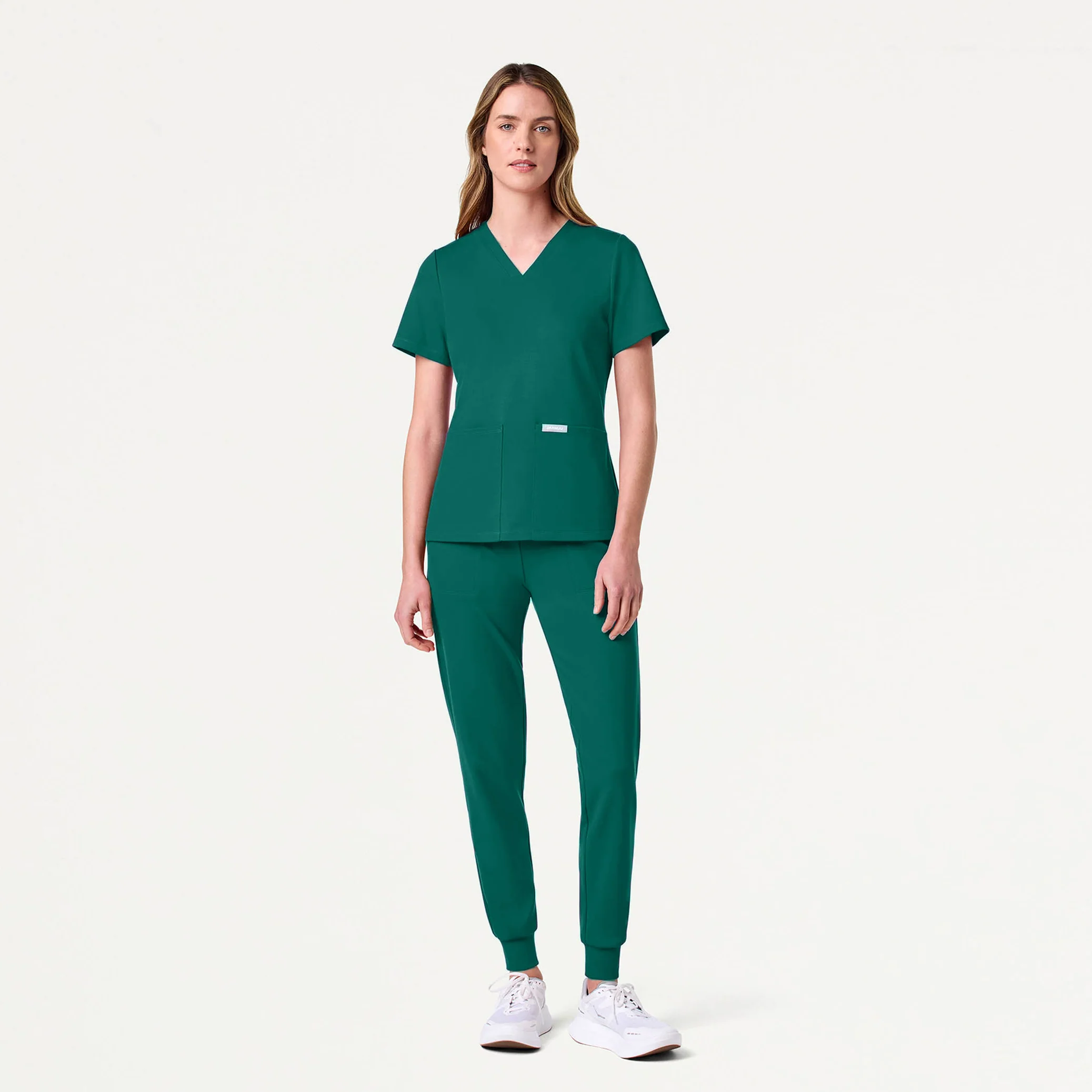 Jaanuu UltraSOFT™ Essential Comfort Women's 6-Pocket Scrub Set - Hunter Green