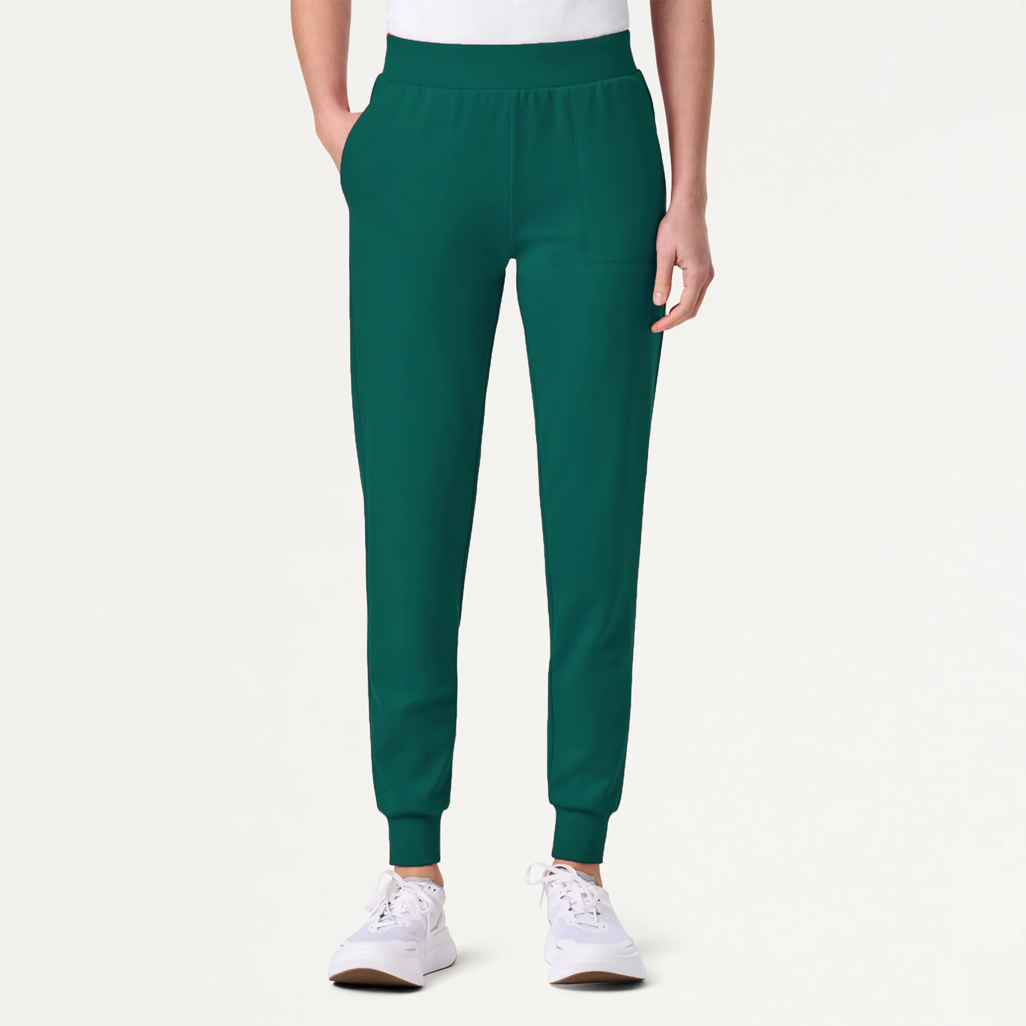 Jaanuu UltraSOFT™ Essential Comfort Women's 6-Pocket Scrub Set - Hunter Green - Image 4