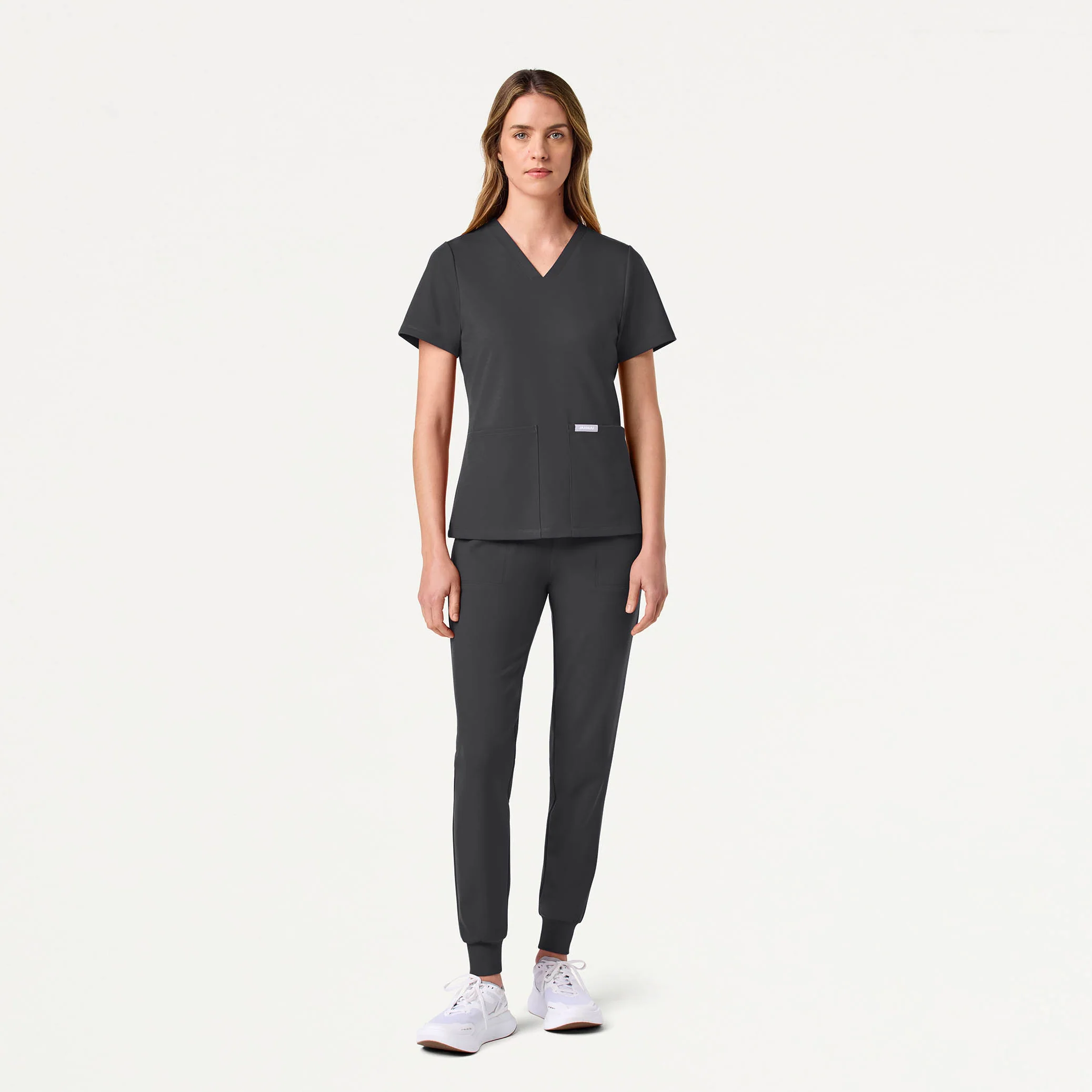 Jaanuu UltraSOFT™ Essential Comfort Women's 6-Pocket Scrub Set - Pewter