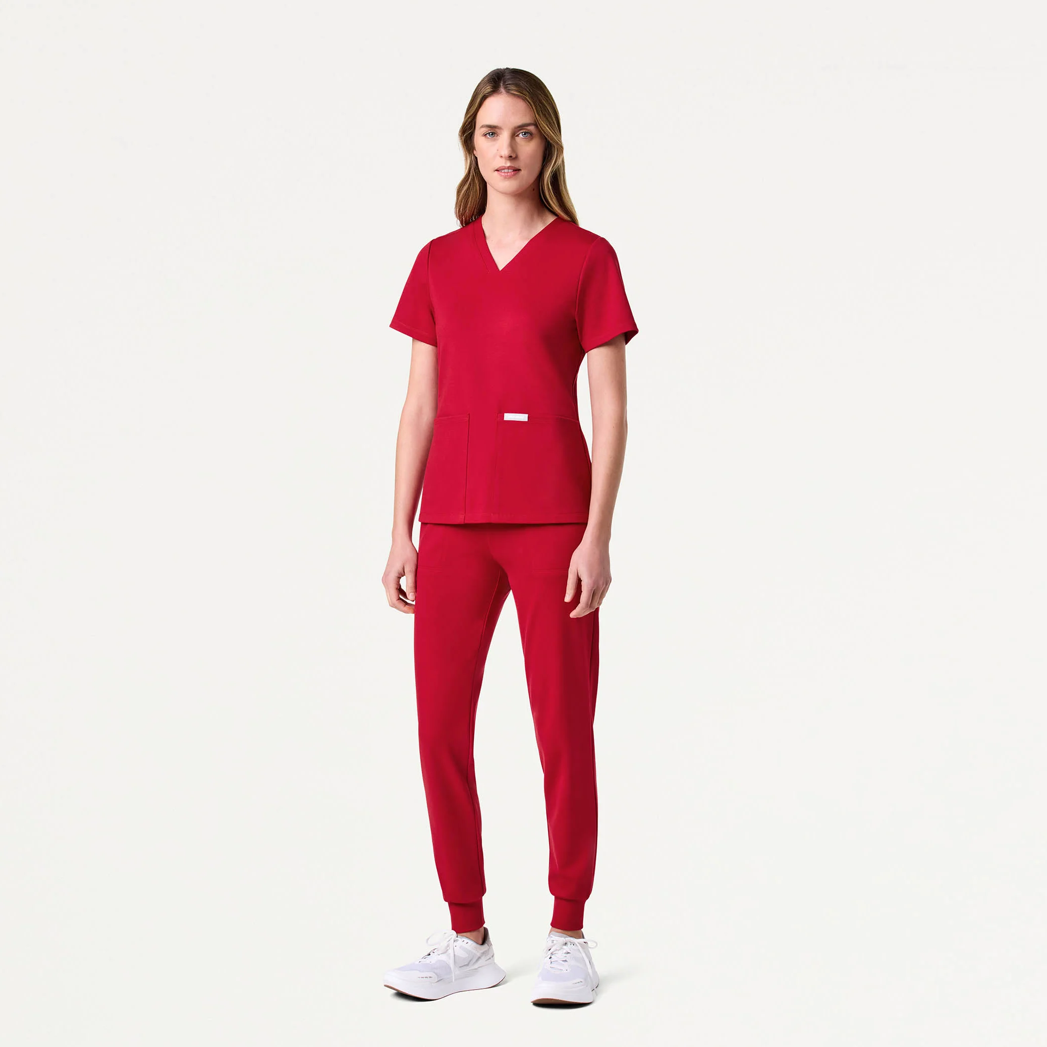 Jaanuu UltraSOFT™ Essential Comfort Women's 6-Pocket Scrub Set - Red