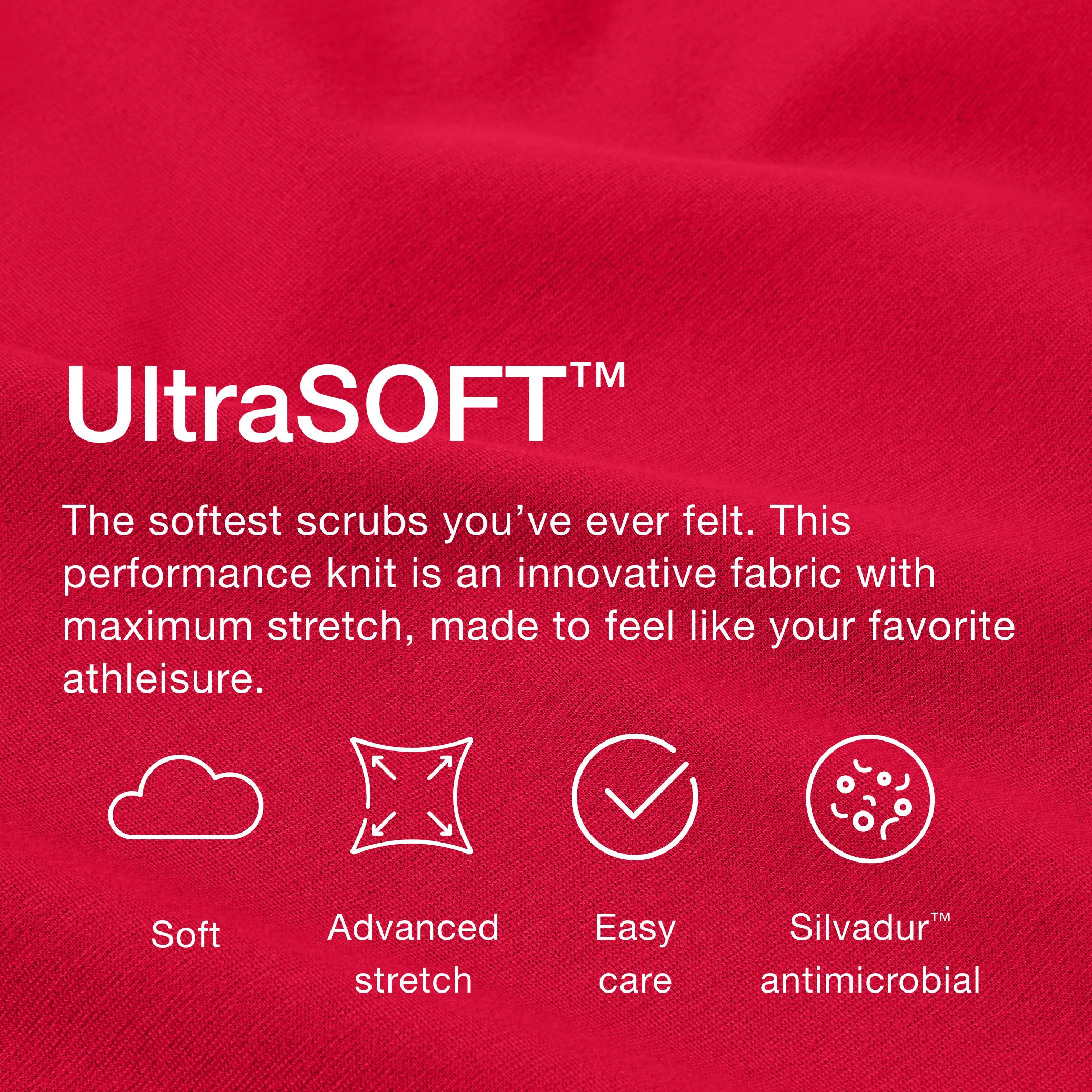 Jaanuu UltraSOFT™ Essential Comfort Women's 6-Pocket Scrub Set - Red - Image 7