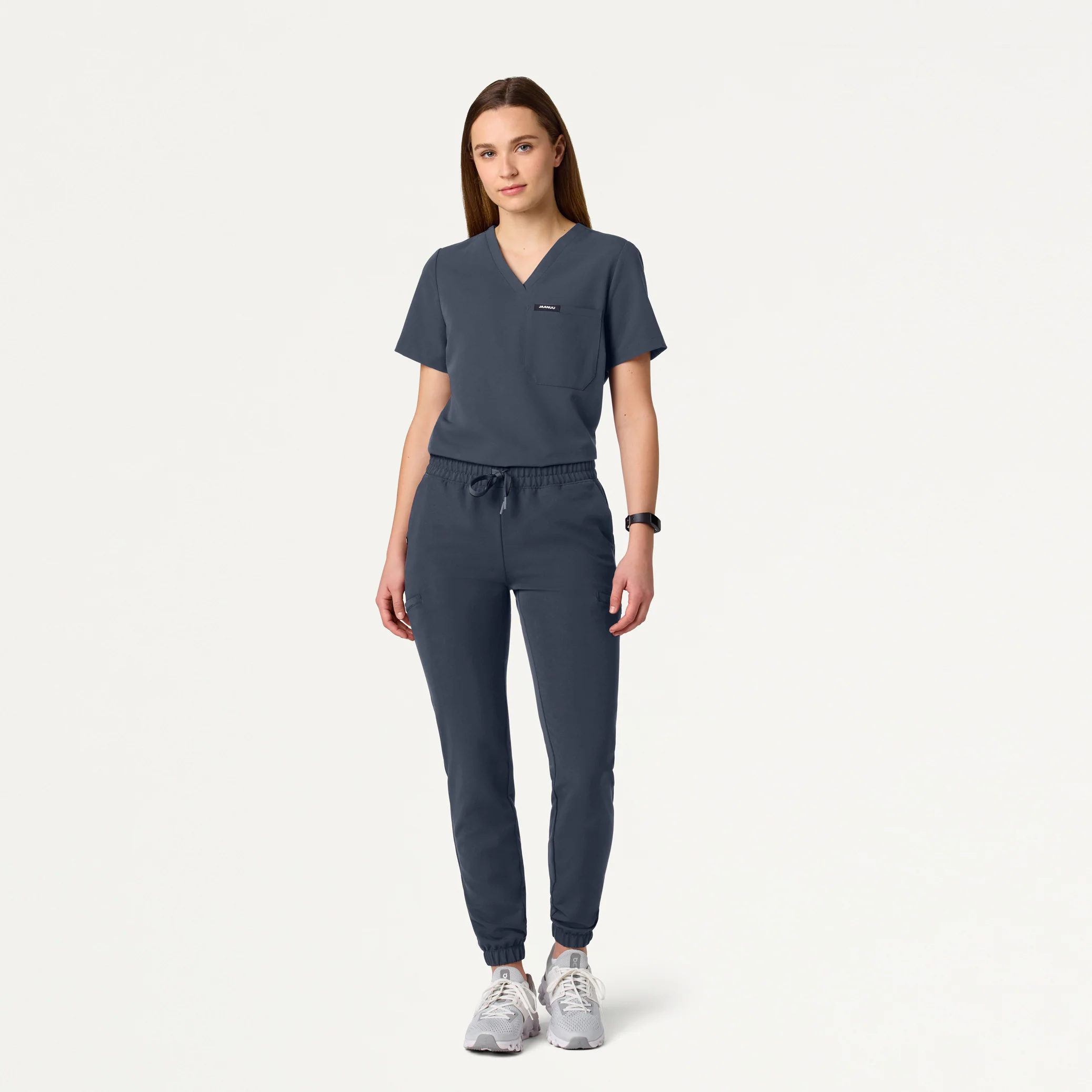 Jace Skinny 7-Pocket Scrub Jogger - Carbon Gray - Image 3