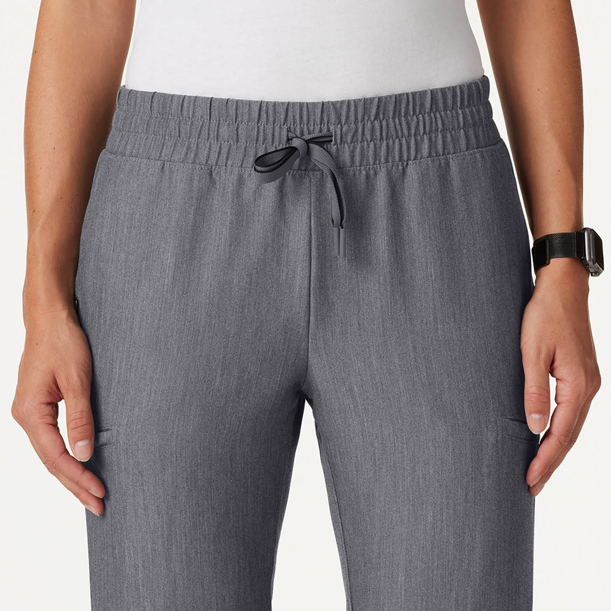 Jace Skinny 7-Pocket Scrub Jogger - Heather Gray - Image 5