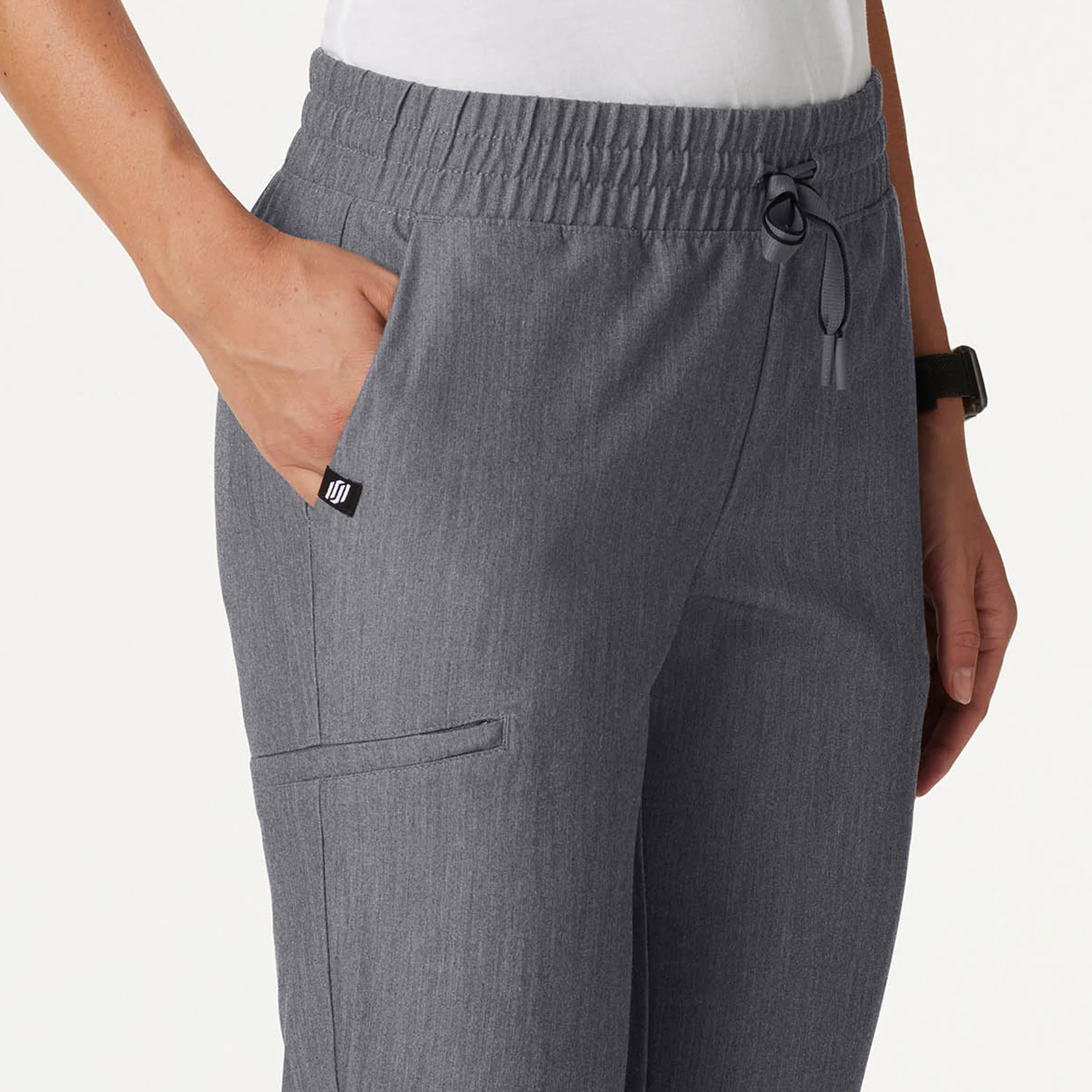 Jace Skinny 7-Pocket Scrub Jogger - Heather Gray - Image 6