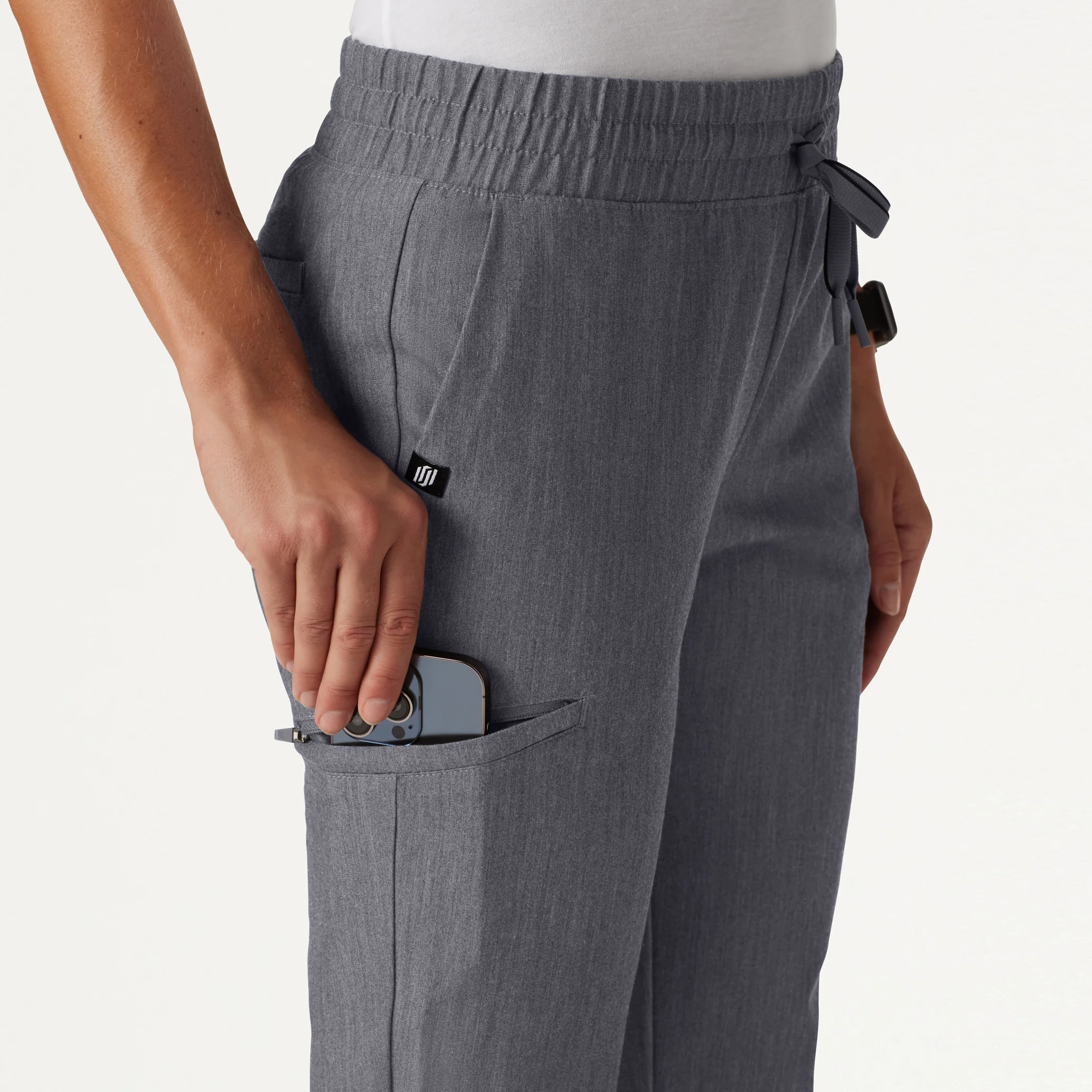 Jace Skinny 7-Pocket Scrub Jogger - Heather Gray - Image 8