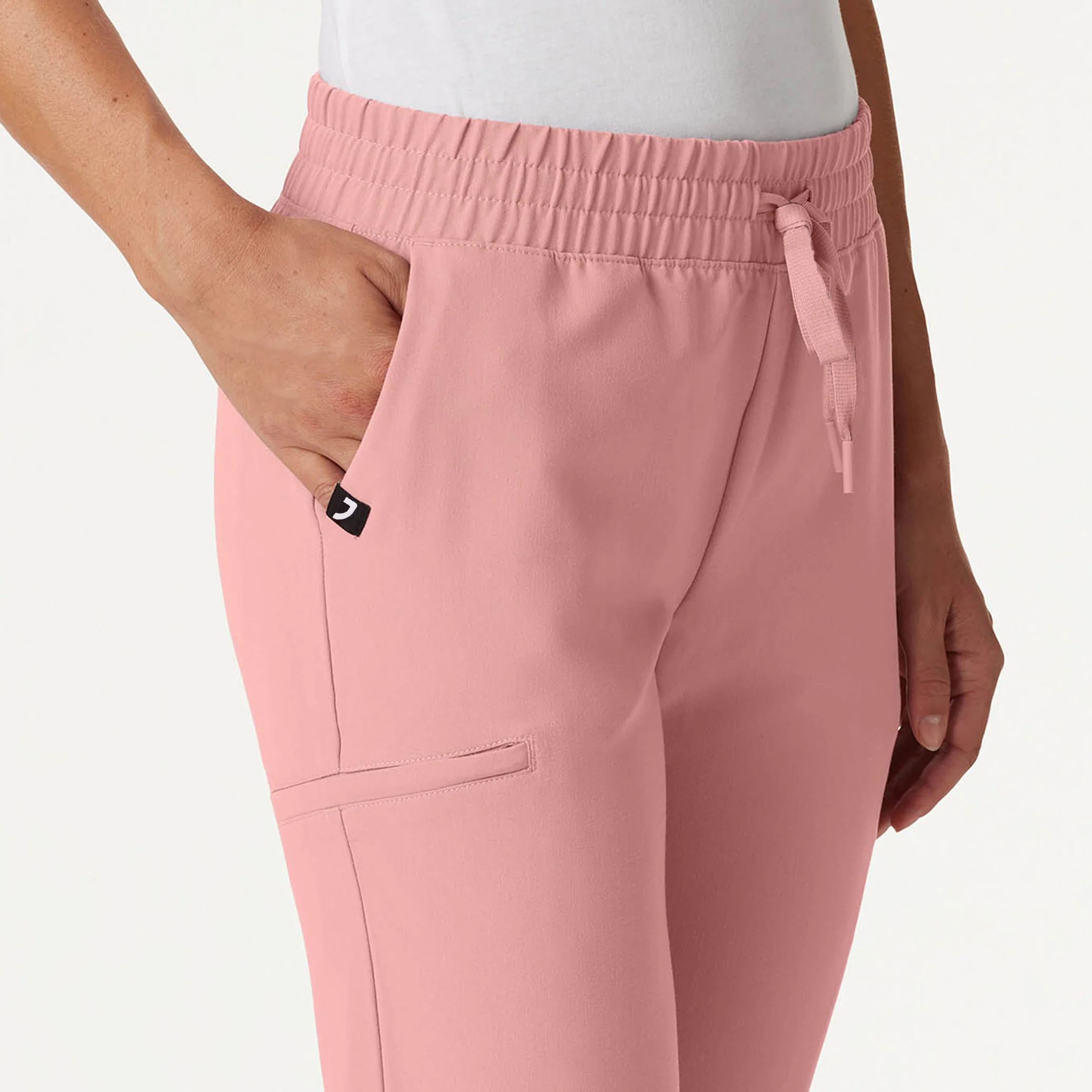 Jace Skinny 7-Pocket Scrub Jogger - Mauve - Image 6