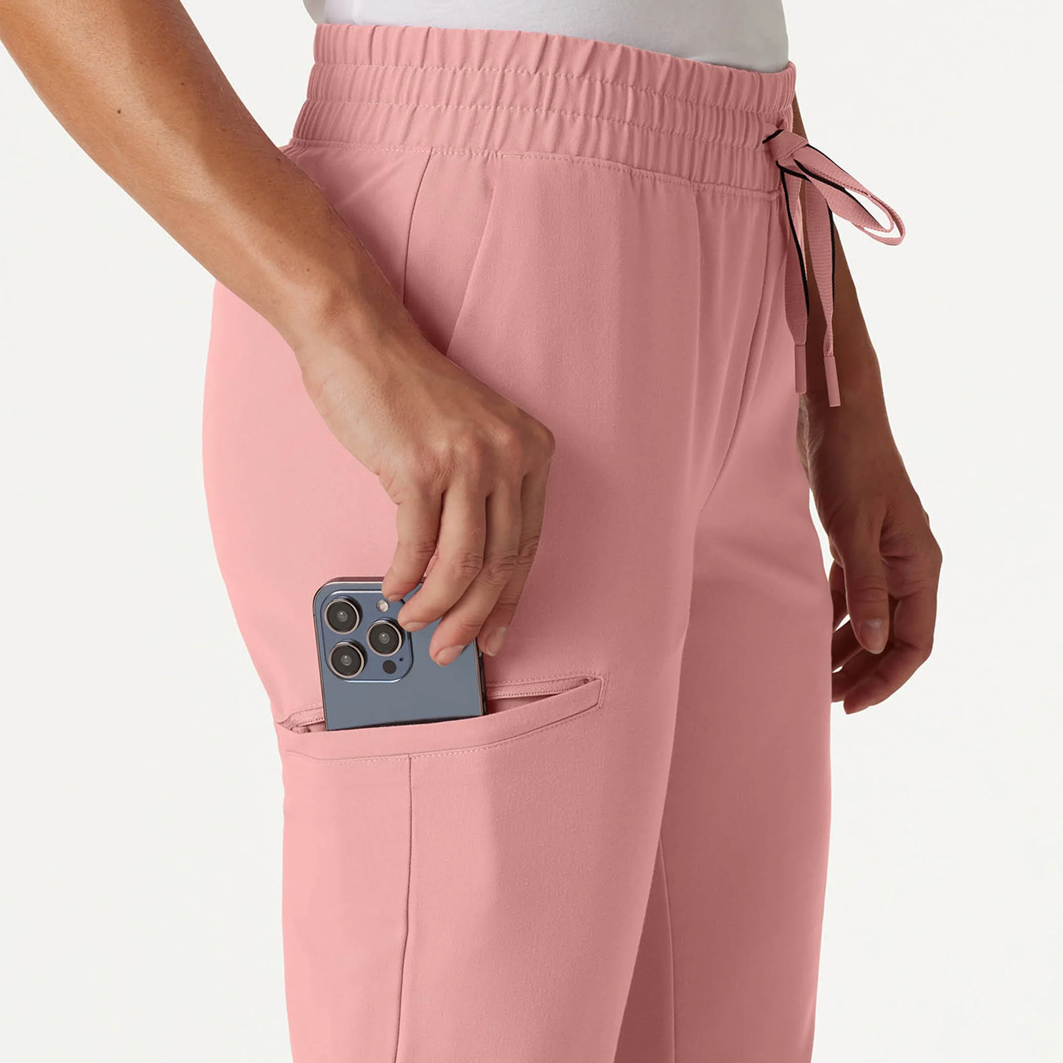 Jace Skinny 7-Pocket Scrub Jogger - Mauve - Image 8