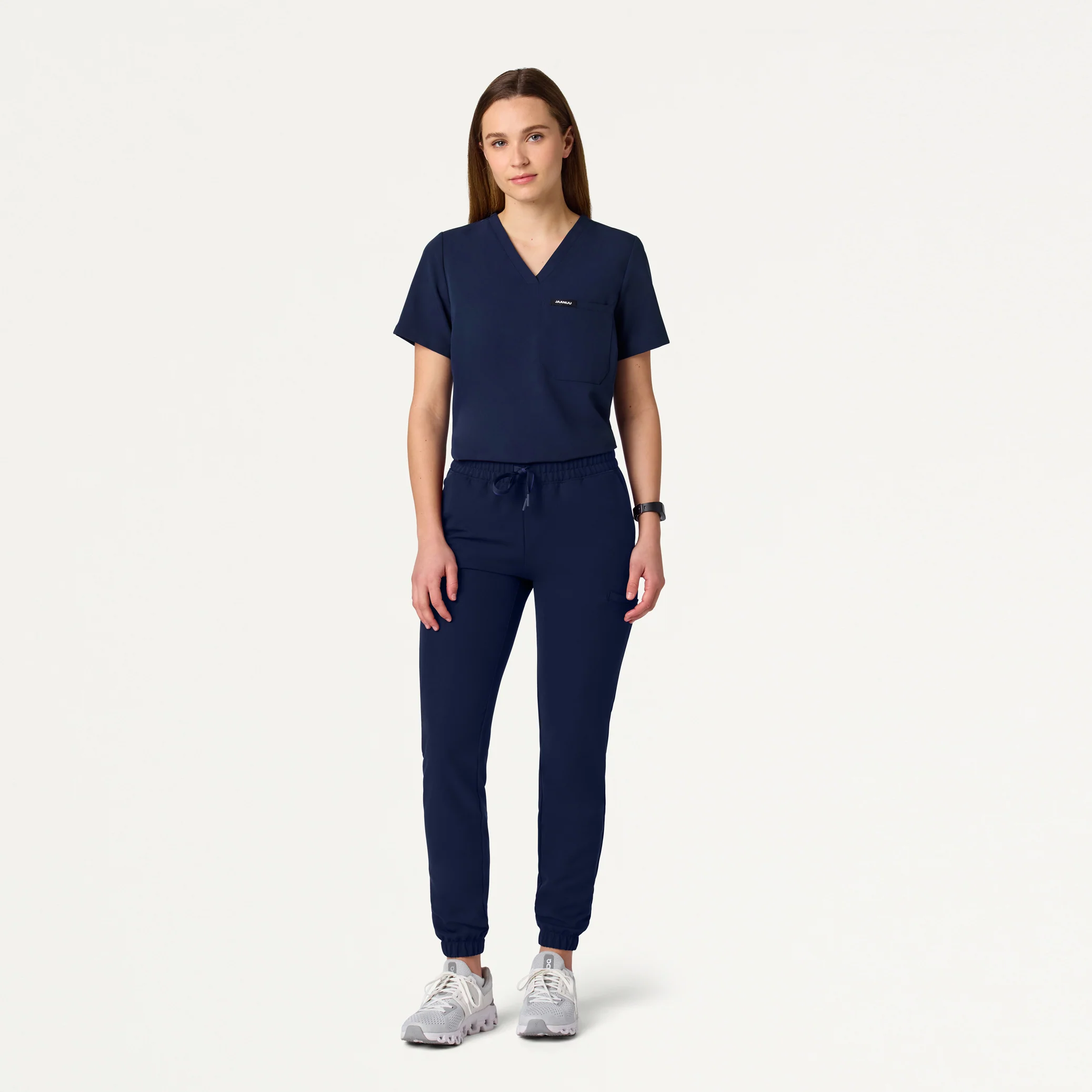 Jace Skinny 7-Pocket Scrub Jogger - Midnight Navy - Image 3