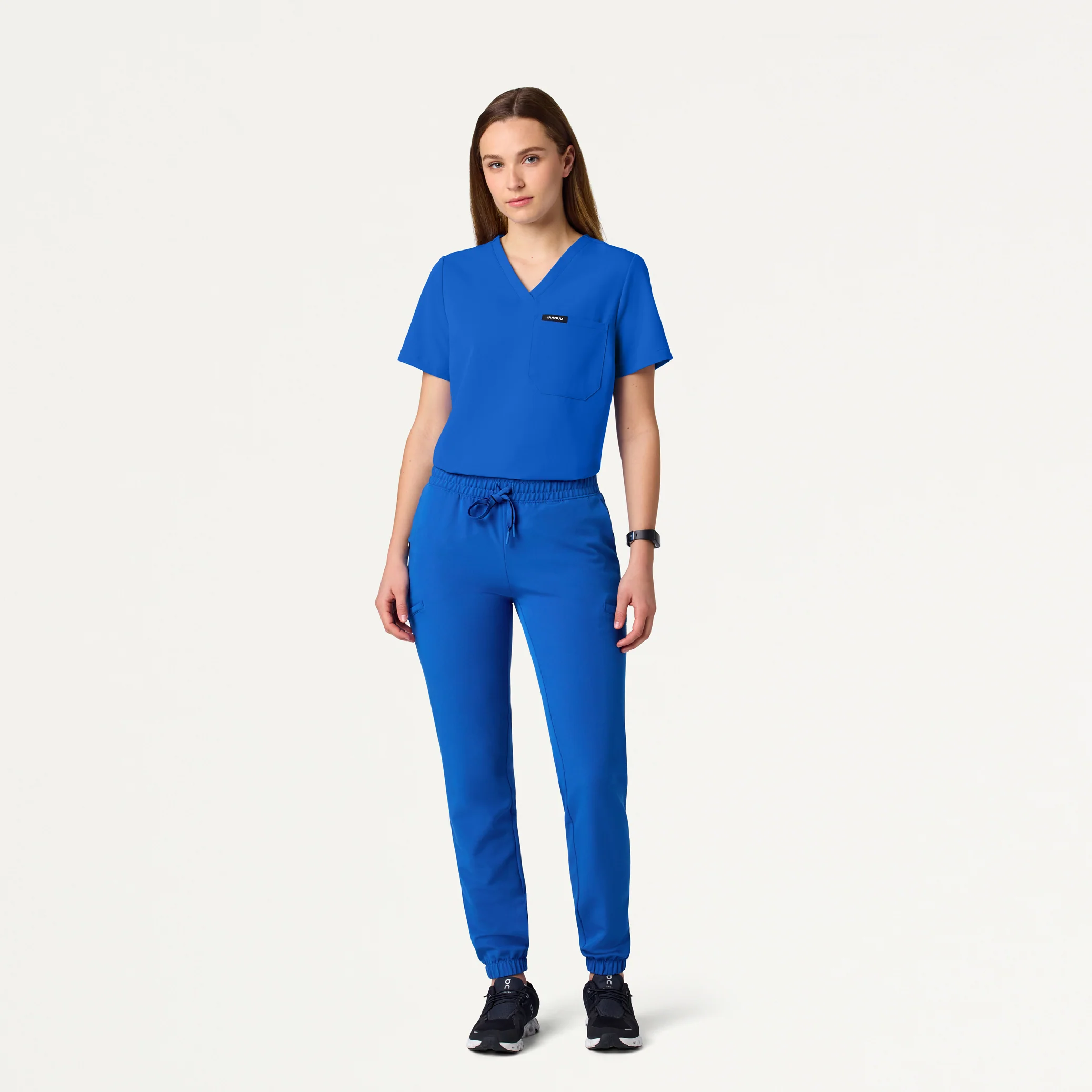 Jace Skinny 7-Pocket Scrub Jogger - Royal Blue - Image 3
