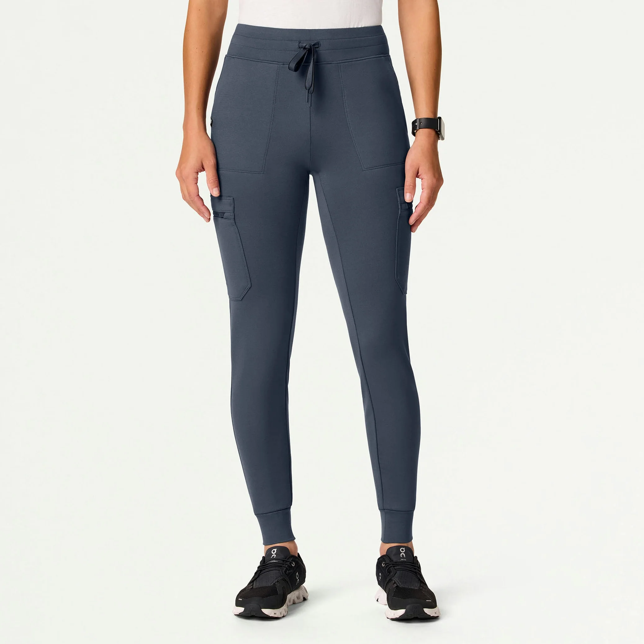 Kait 10-Pocket Skinny UltraSOFT™ Scrub Jogger - Carbon Gray