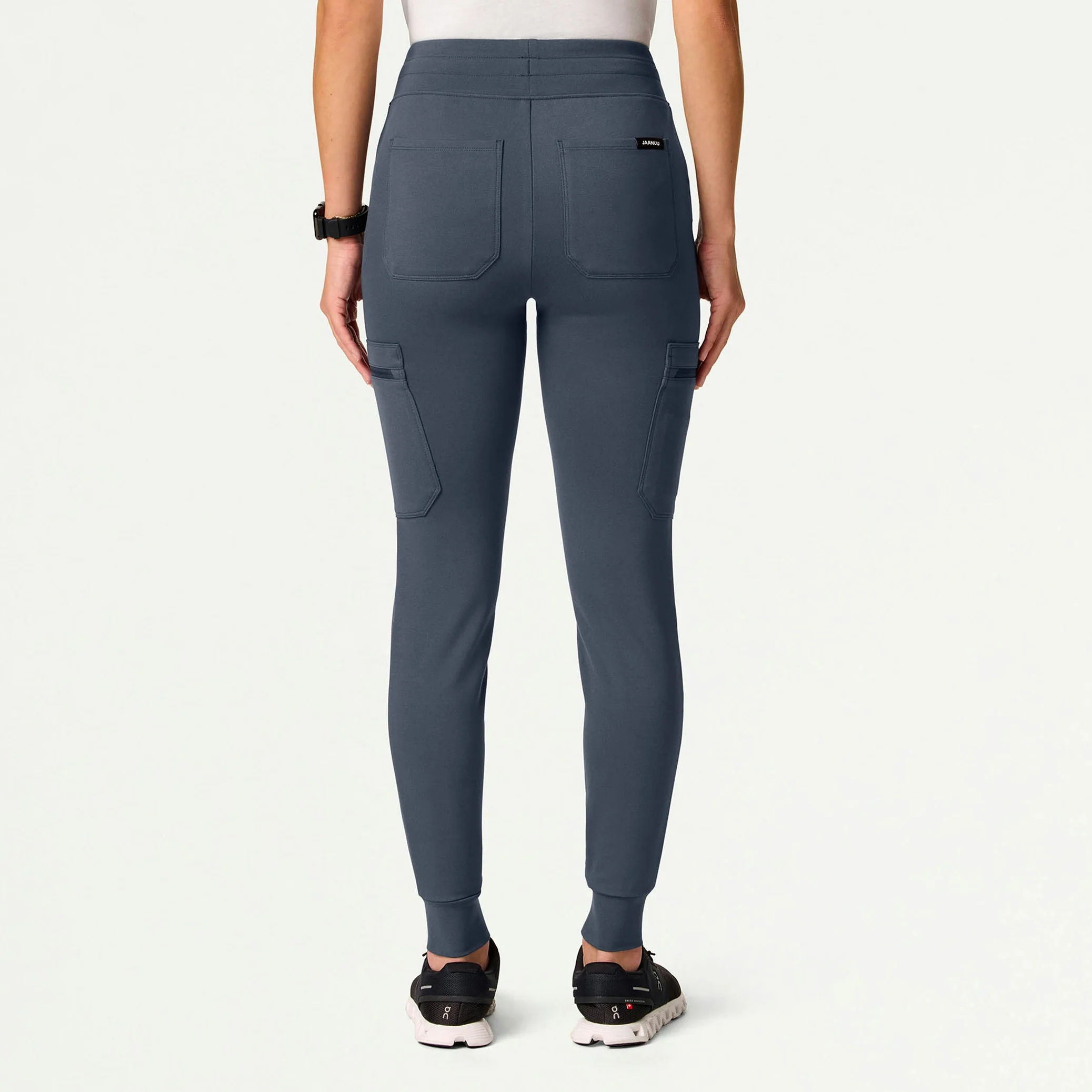Kait 10-Pocket Skinny UltraSOFT™ Scrub Jogger - Carbon Gray - Image 4