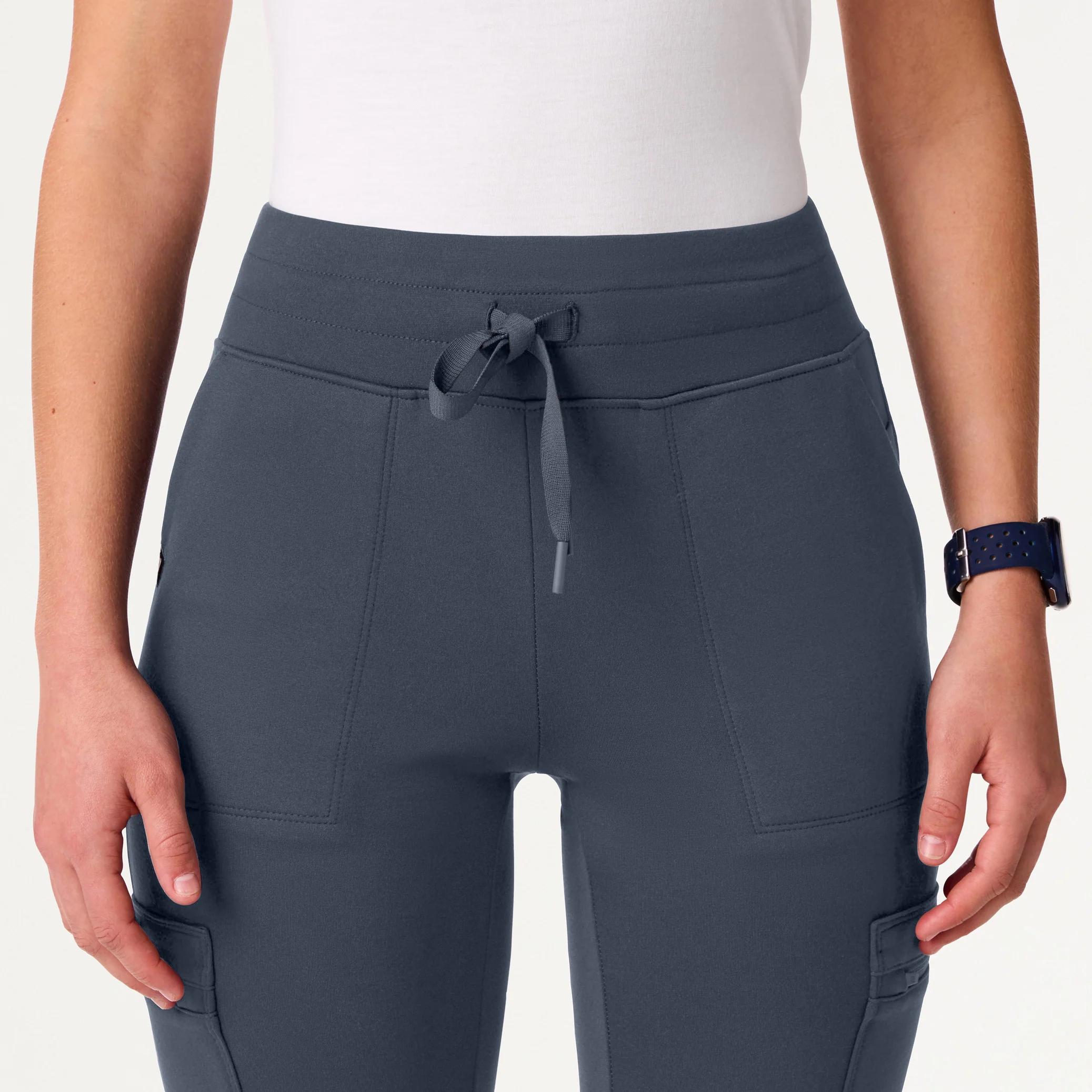 Kait 10-Pocket Skinny UltraSOFT™ Scrub Jogger - Carbon Gray - Image 5