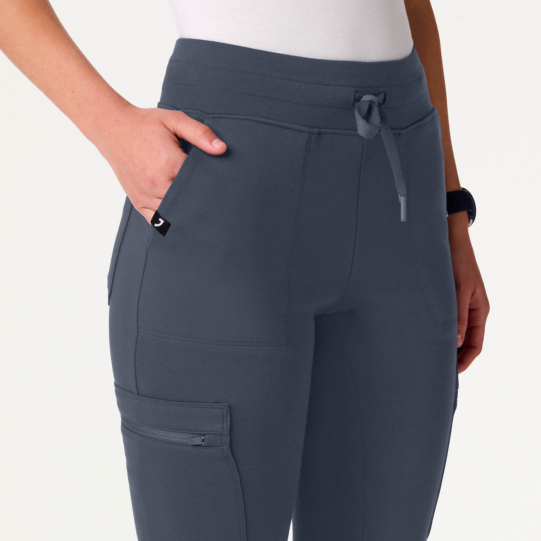 Kait 10-Pocket Skinny UltraSOFT™ Scrub Jogger - Carbon Gray - Image 6