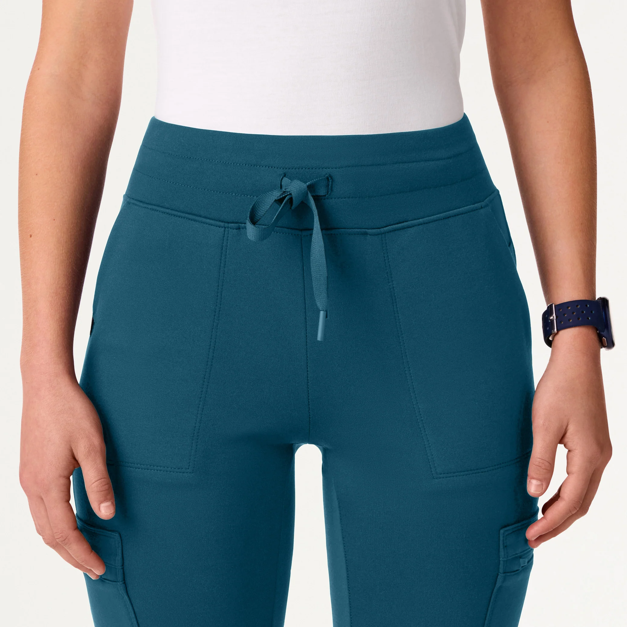 Kait 10-Pocket Skinny UltraSOFT™ Scrub Jogger - Caribbean Blue - Image 4