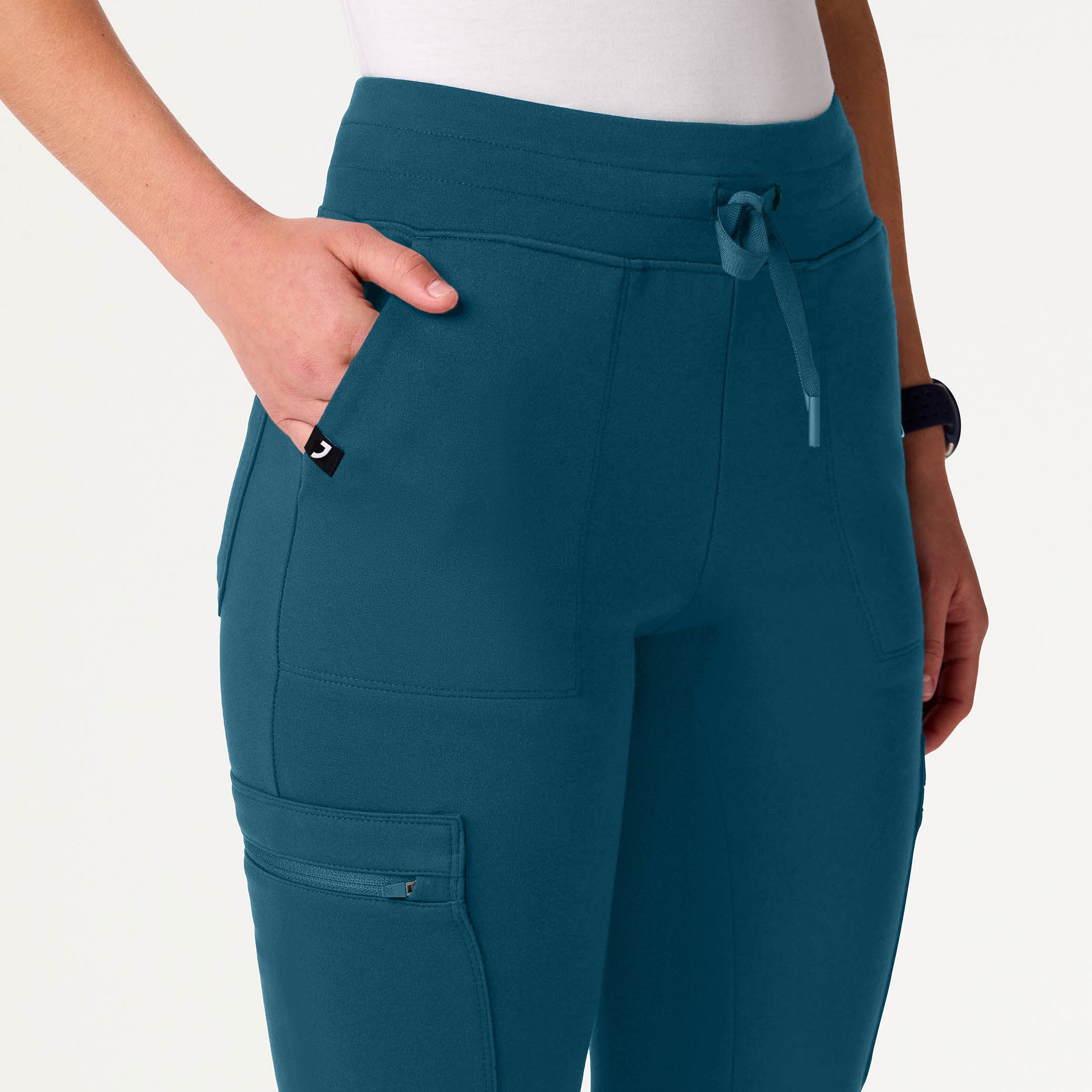 Kait 10-Pocket Skinny UltraSOFT™ Scrub Jogger - Caribbean Blue - Image 5