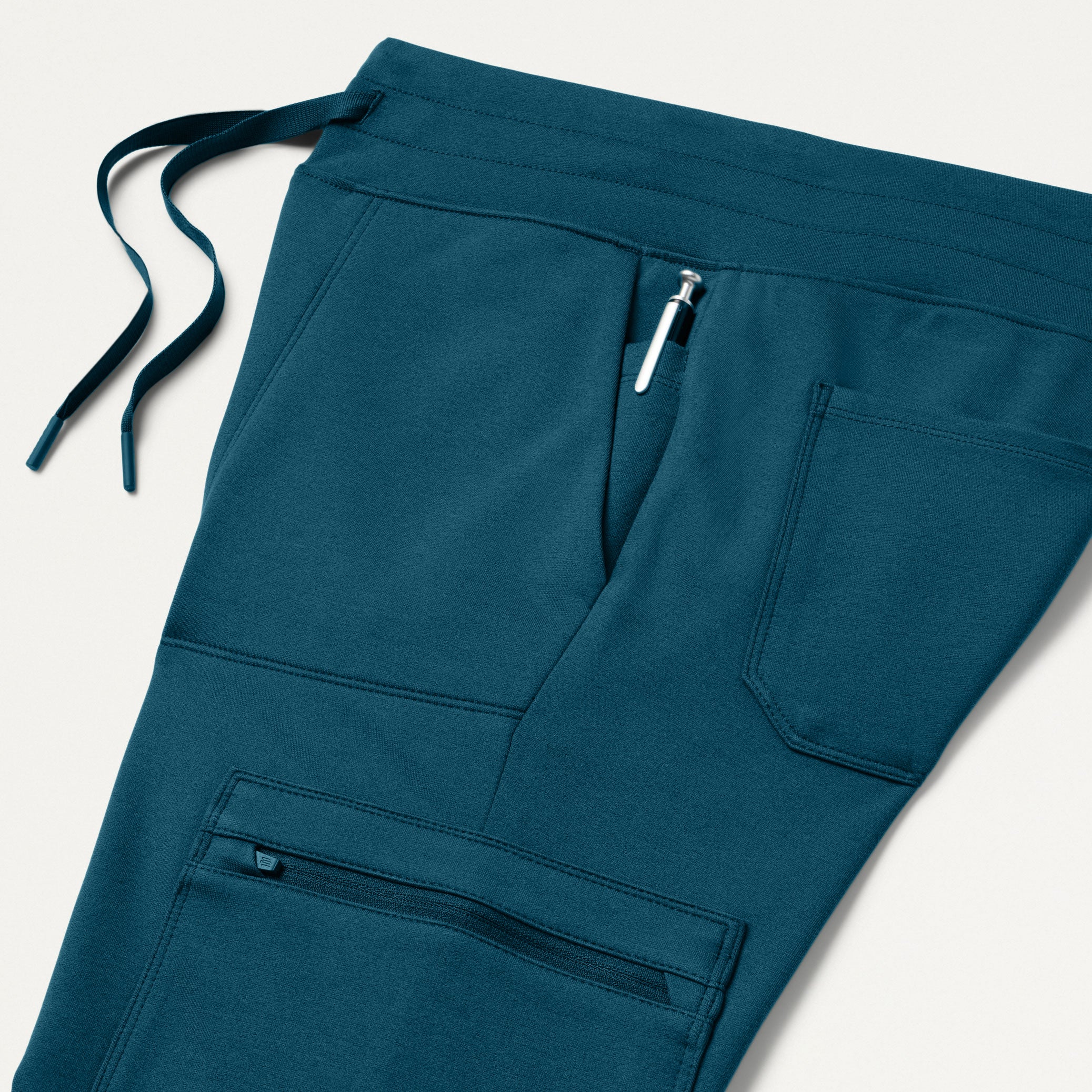 Kait 10-Pocket Skinny UltraSOFT™ Scrub Jogger - Caribbean Blue - Image 9