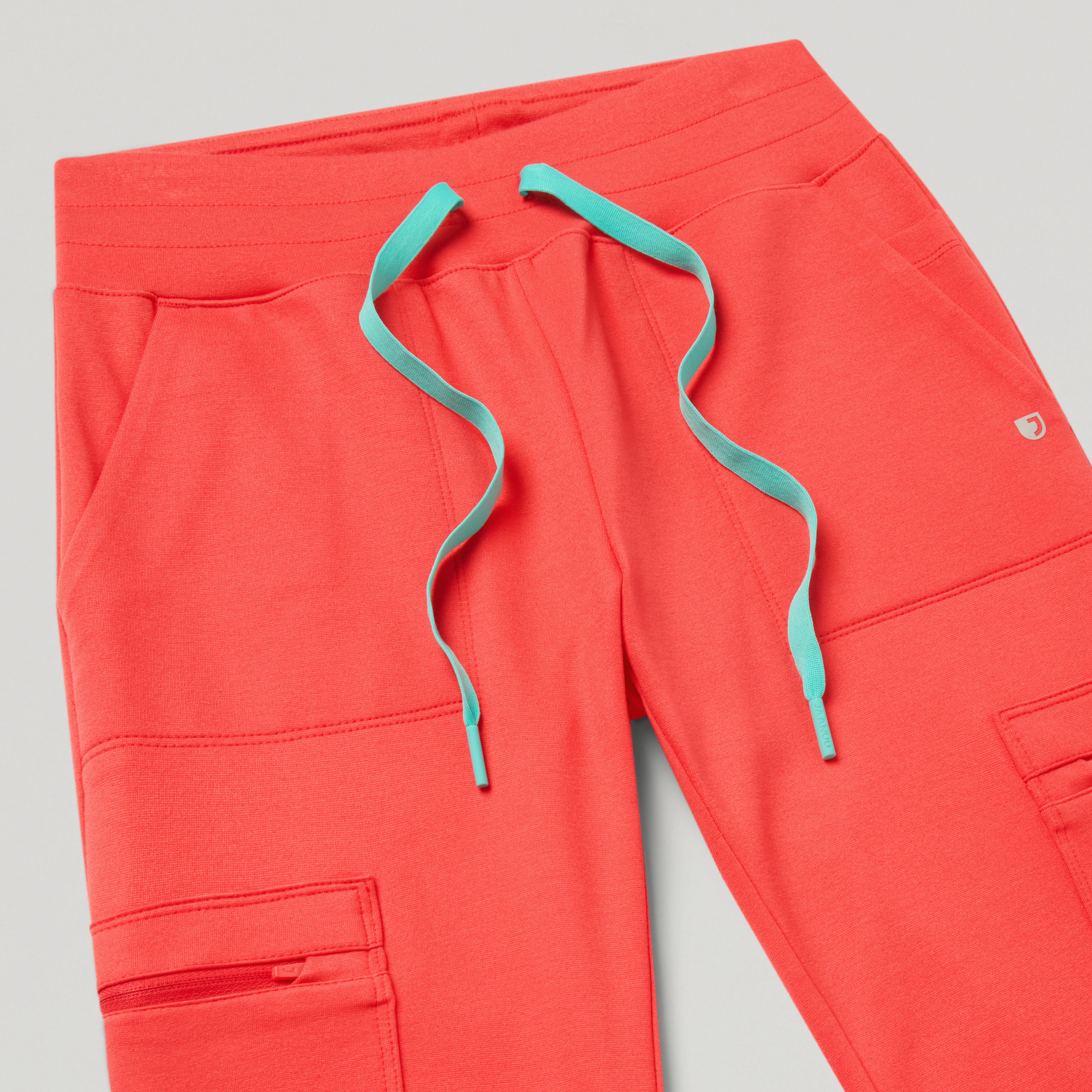 Kait 10-Pocket Skinny UltraSOFT™ Scrub Jogger - Coral - Image 4
