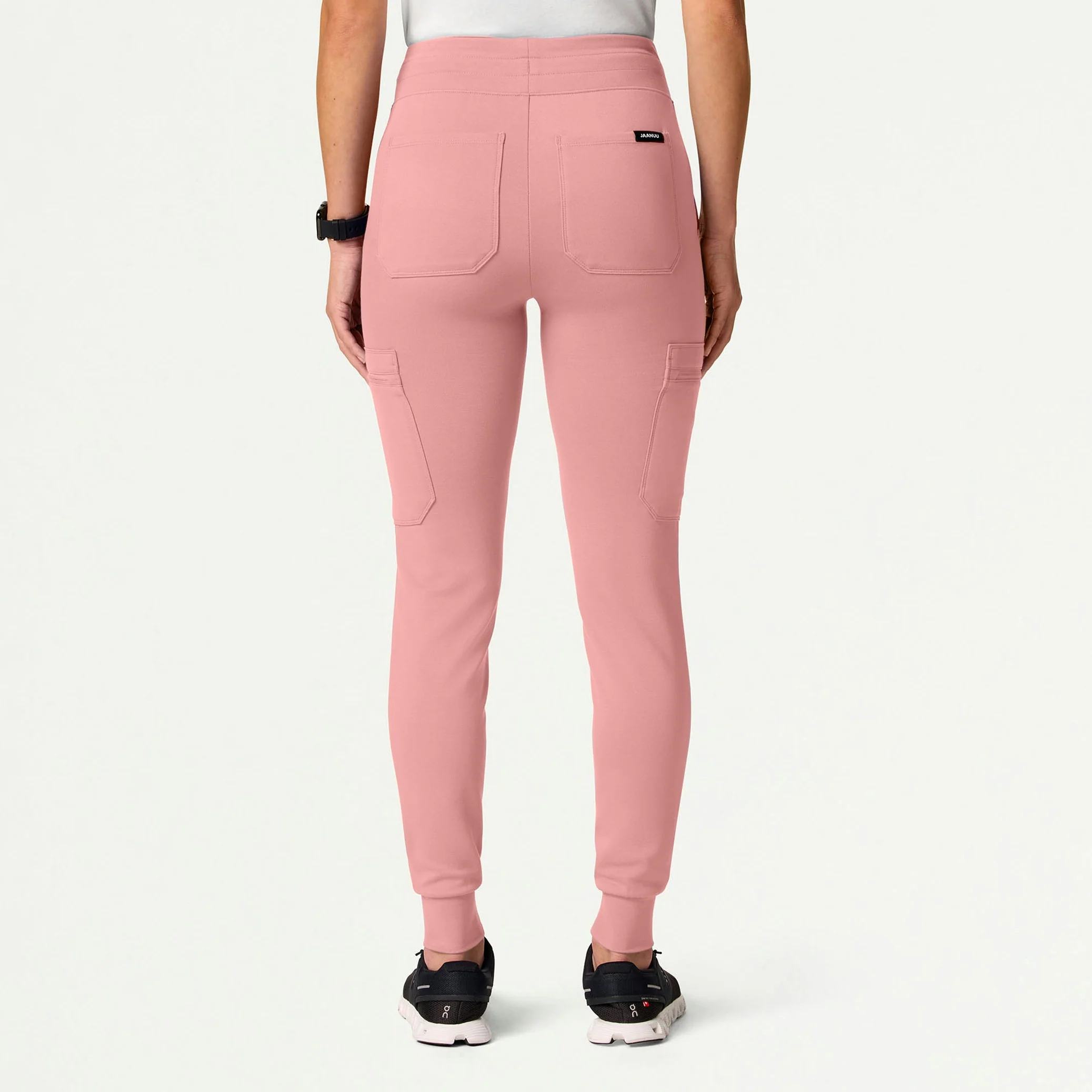 Kait 10-Pocket Skinny UltraSOFT™ Scrub Jogger - Mauve - Image 3